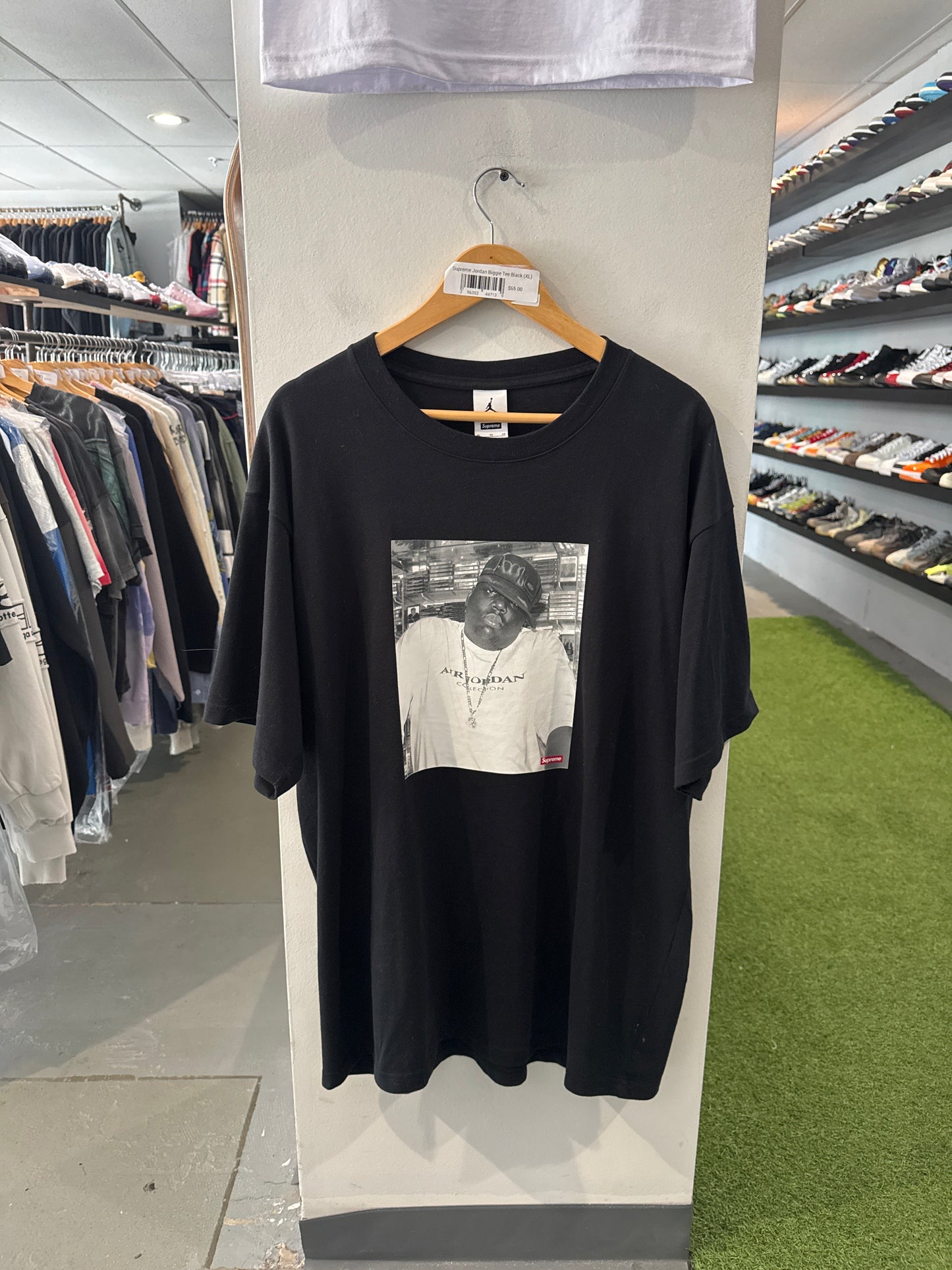 Supreme x Jordan Biggie Tee Black (XL)