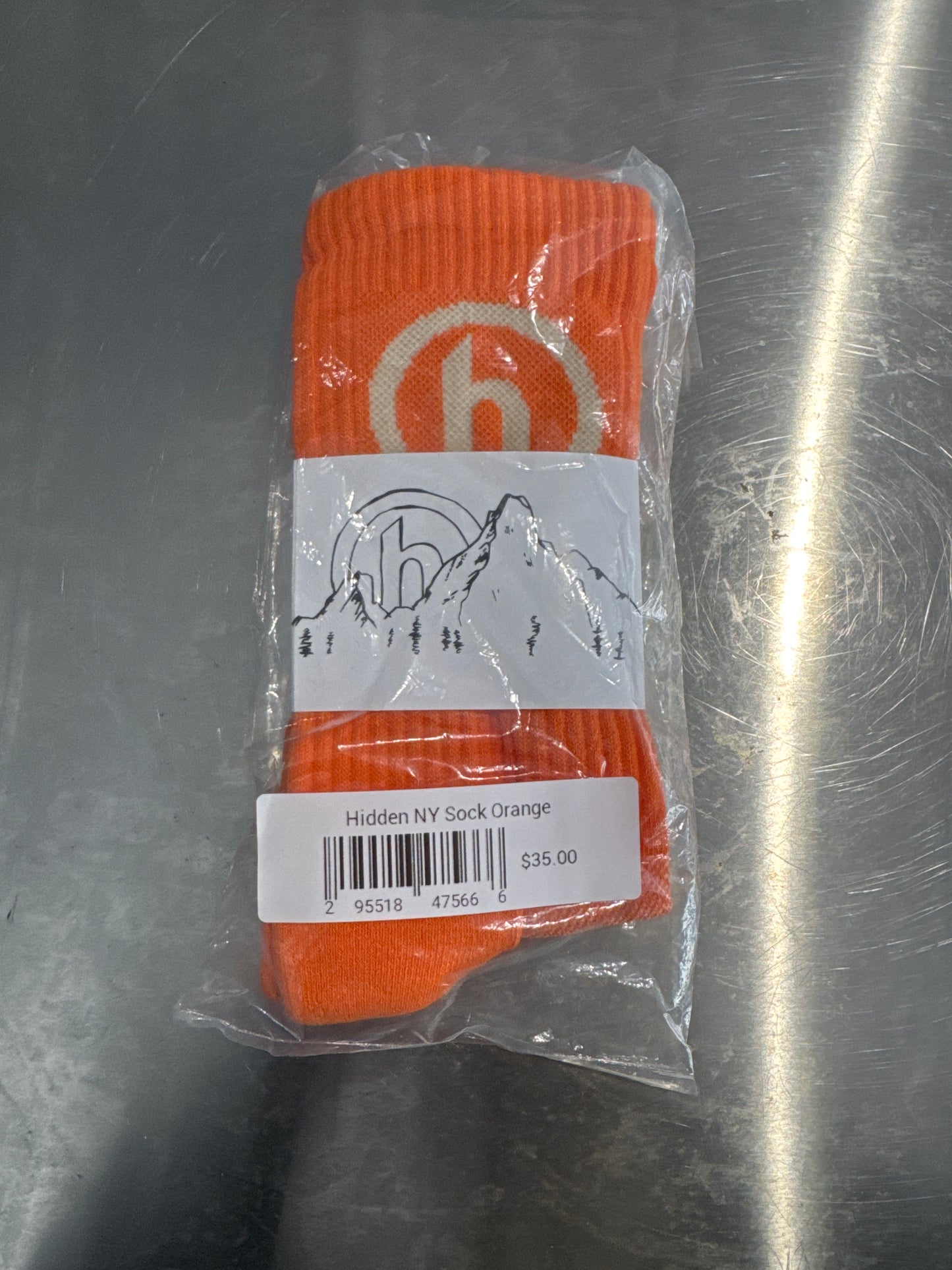 Hidden NY Sock Orange