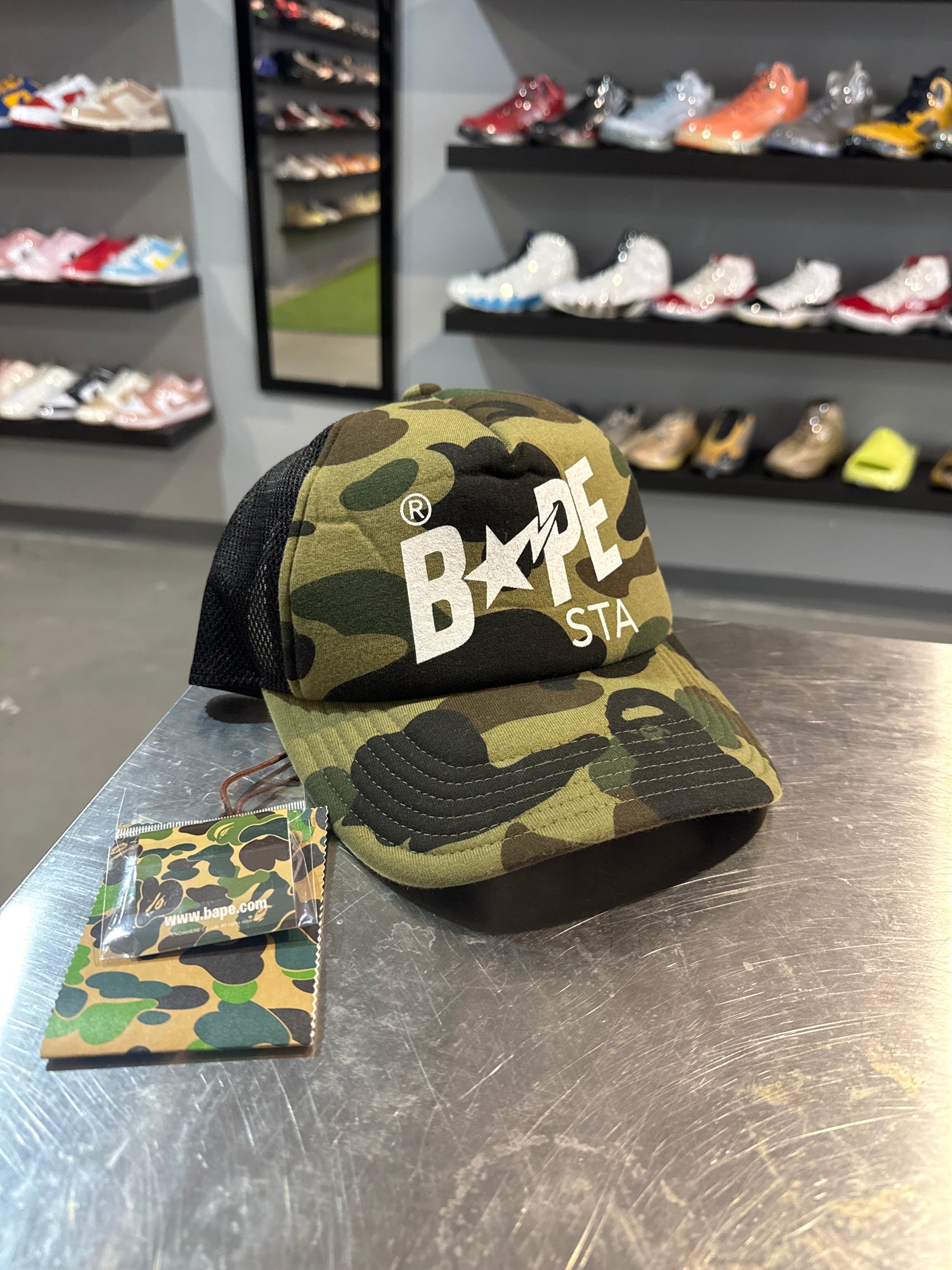 Bape 1st Camo Trucker Hat