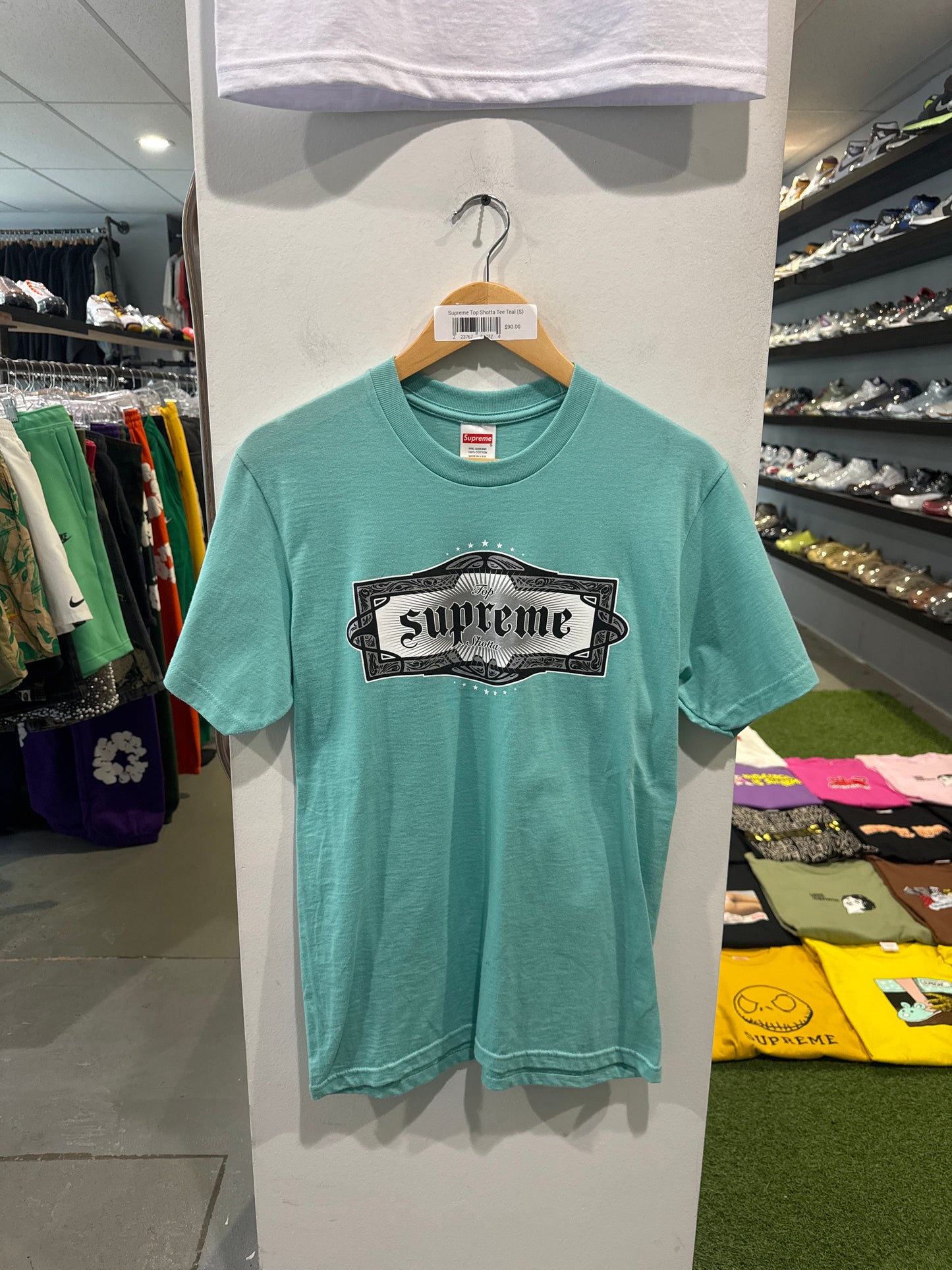 Supreme Top Shotta Tee Teal