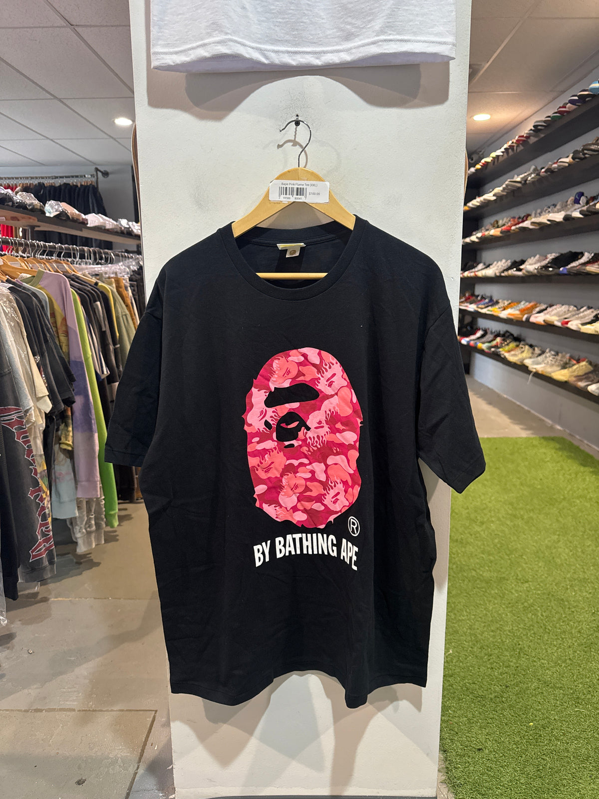 Bape Pink Flame Tee (XXL)
