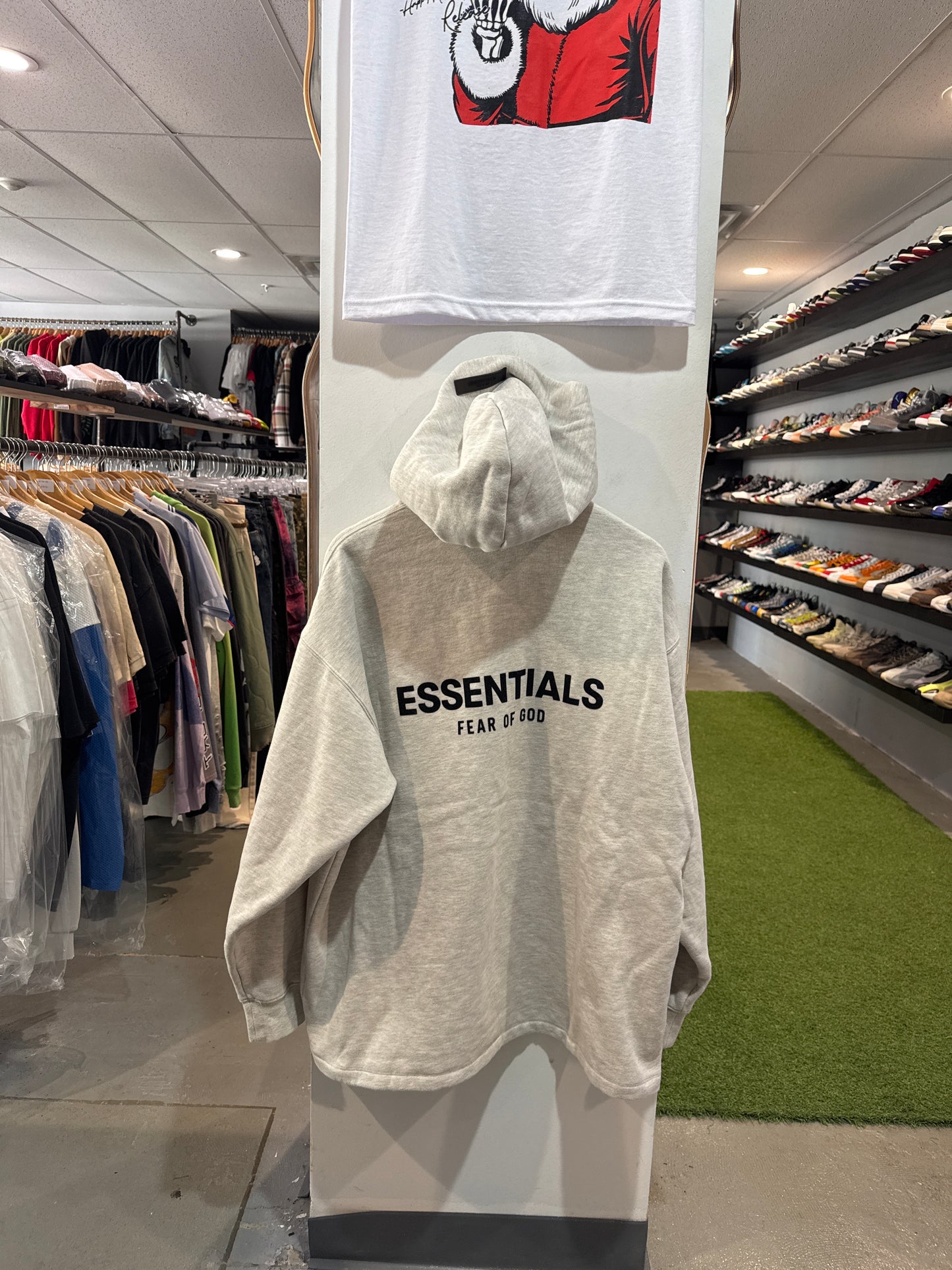 Essentials Pocketless Hoodie Light Oatmeal (M)