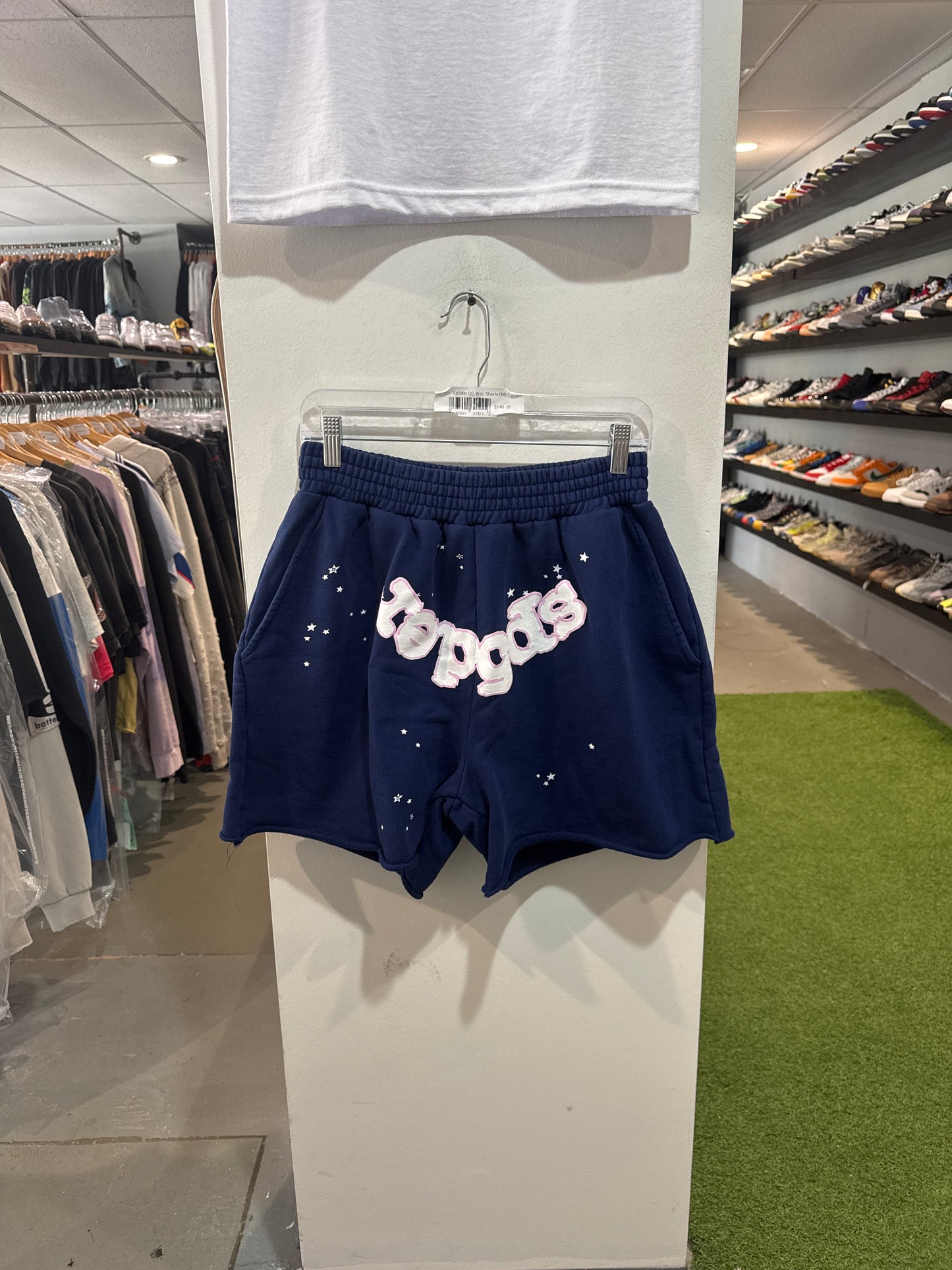 Sp5der OG Web Shorts Navy (M)