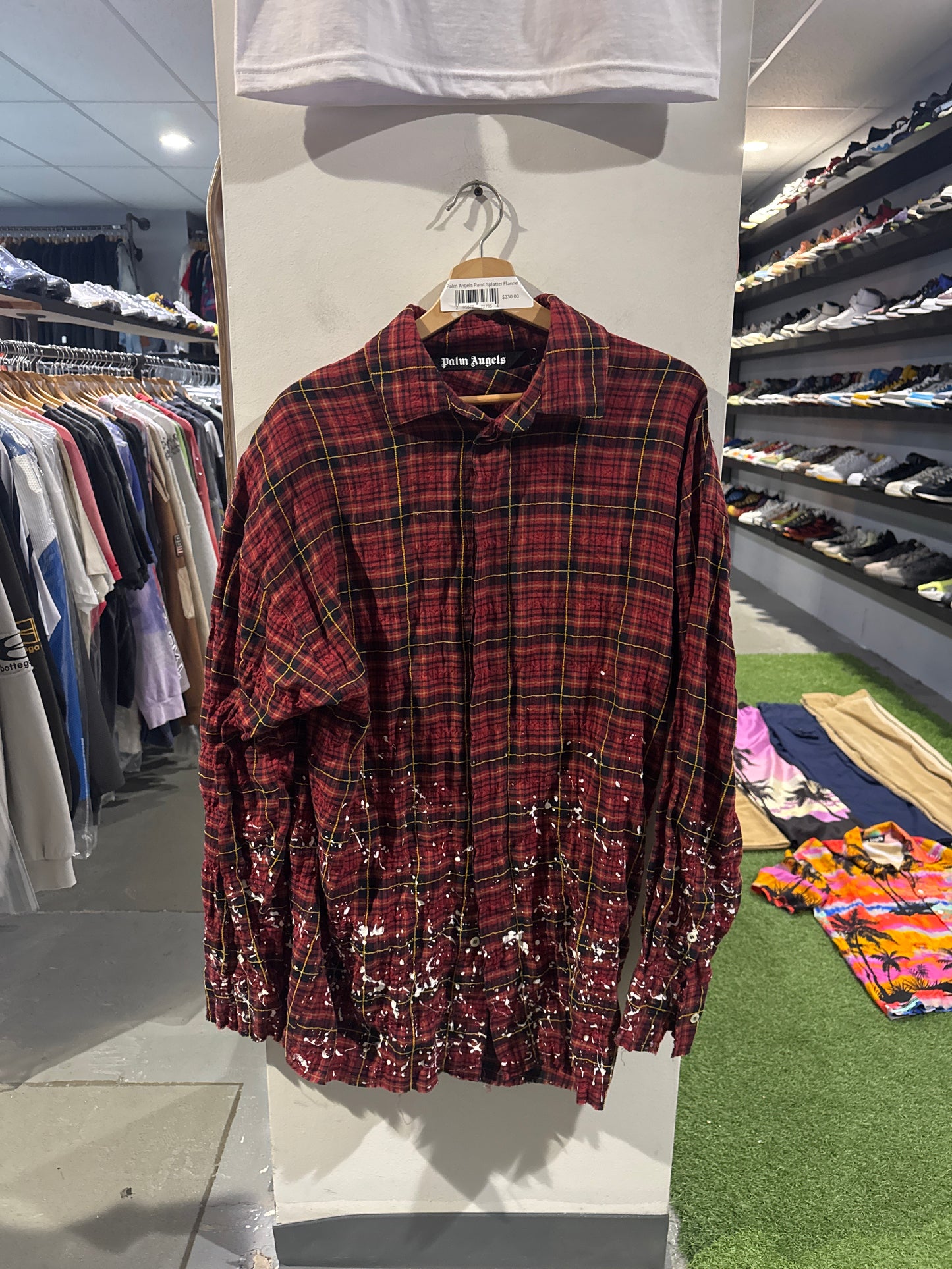 Palm Angels Bleached Splatter Flannel