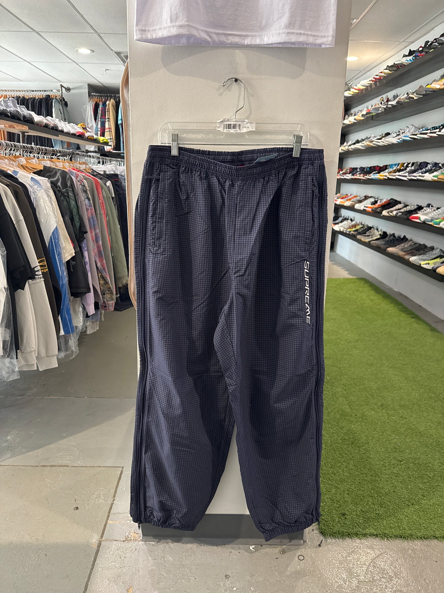 Supreme Ripstop Warm Up Pant Navy