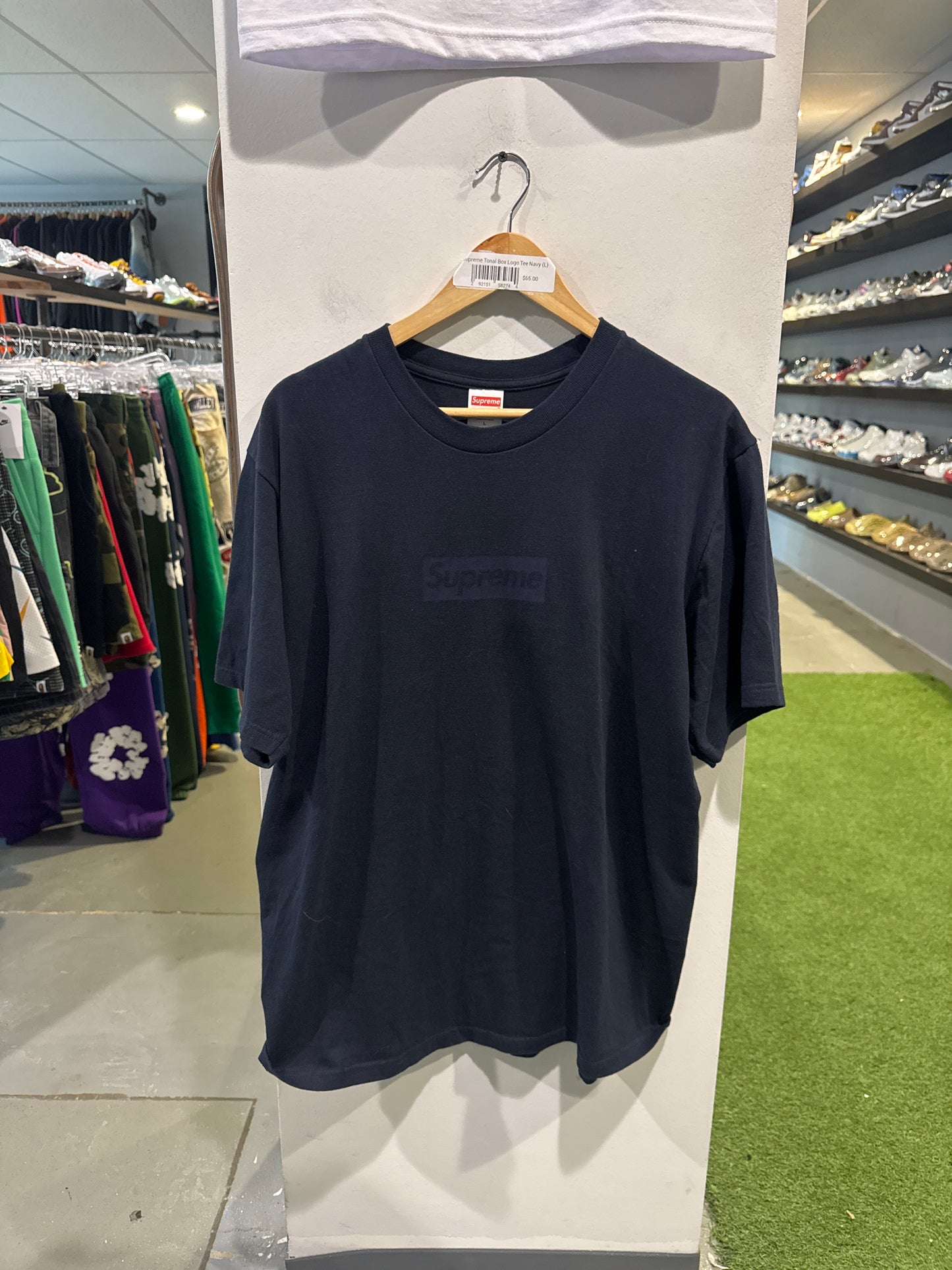 Supreme Tonal Box Logo Tee Navy (L)