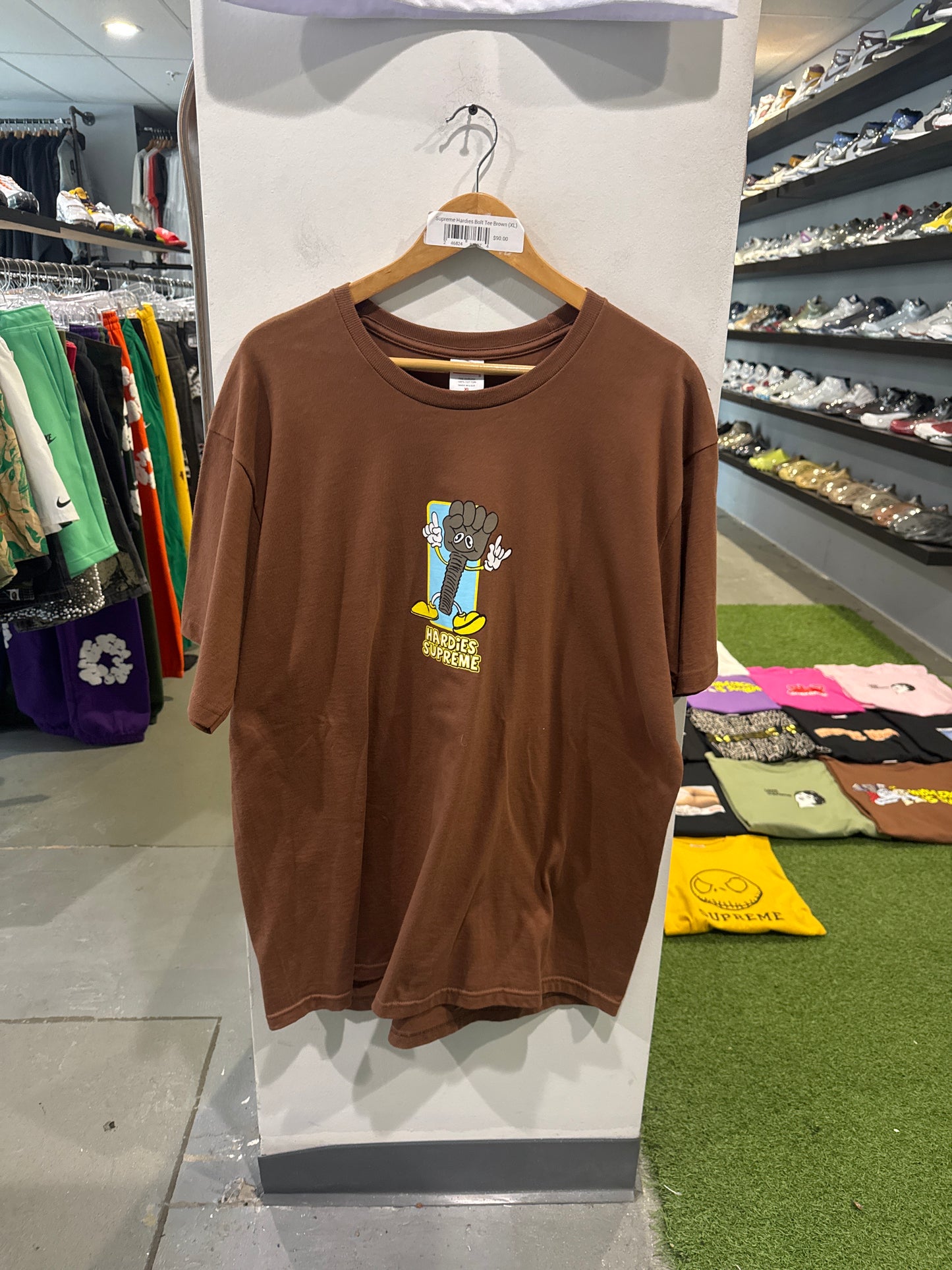 Supreme Hardies Bolt Tee Brown