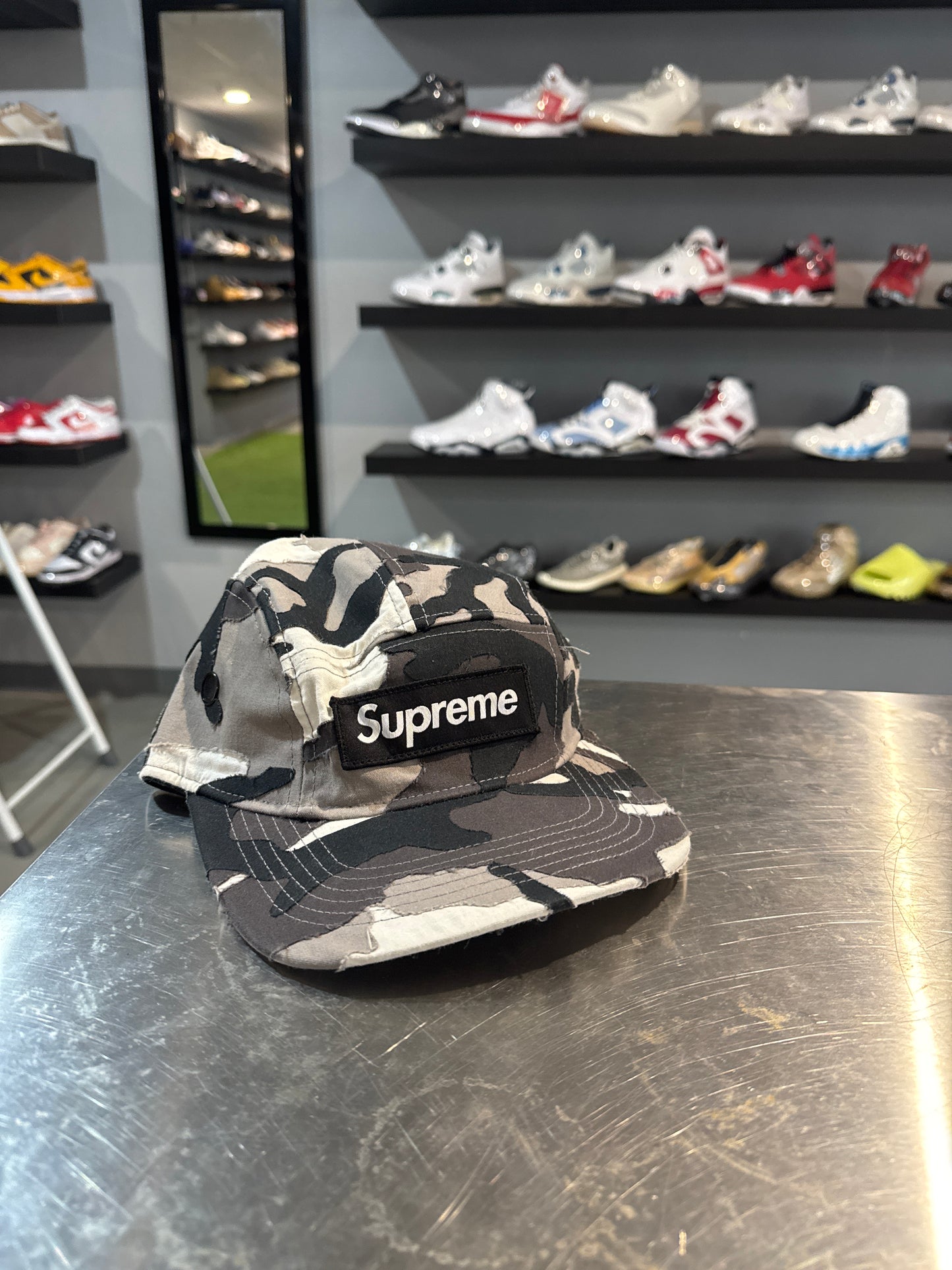 Supreme Layered White Camo Hat
