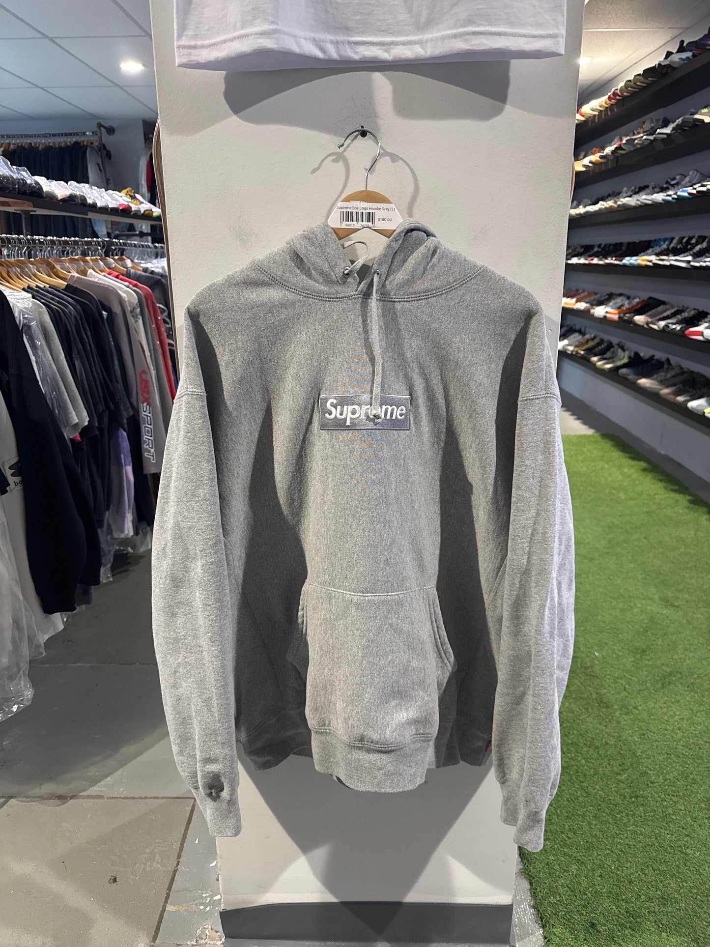 Supreme Box Logo Hoodie Grey (L)