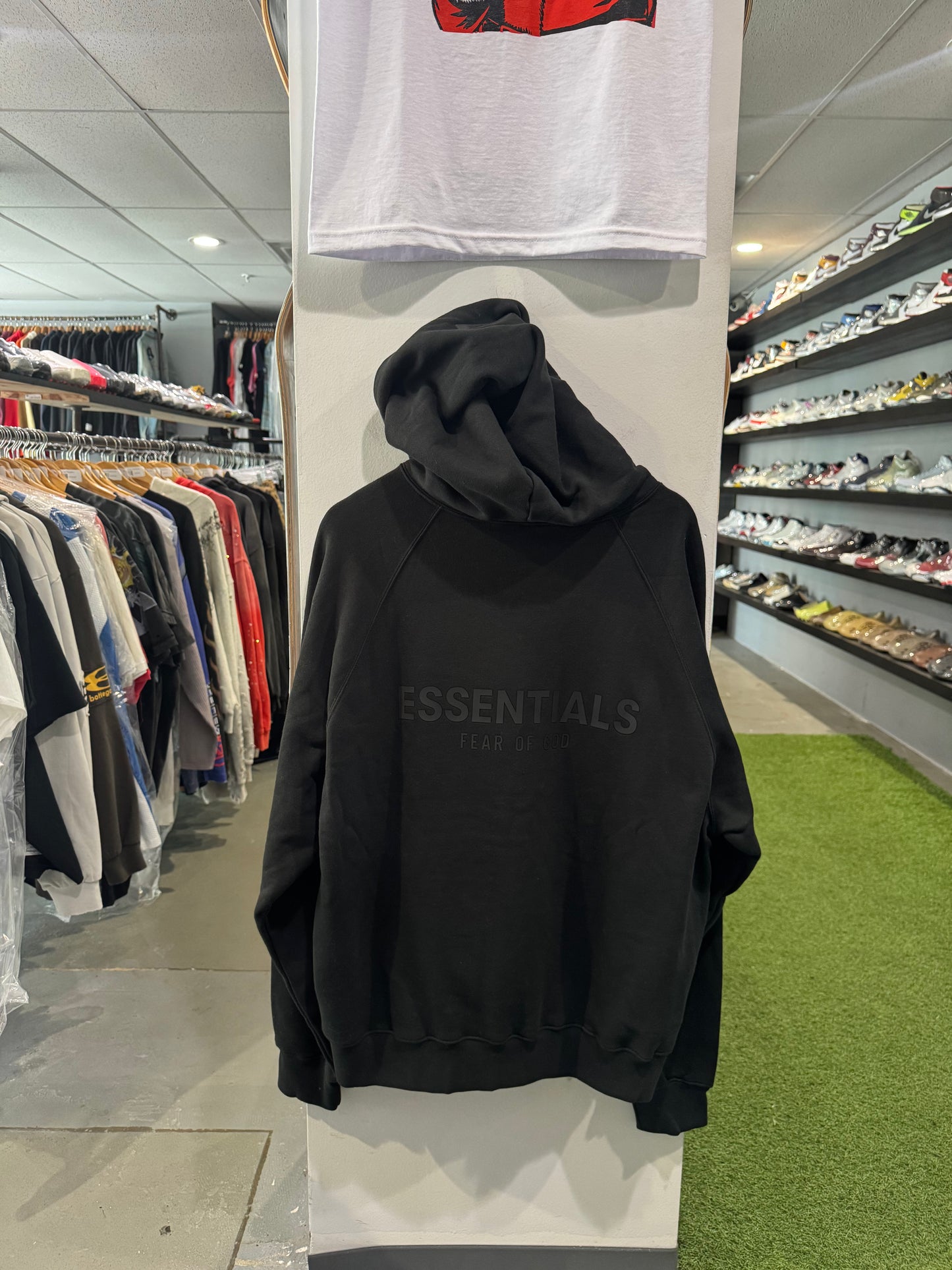 Essentials Back Logo Hoodie Black