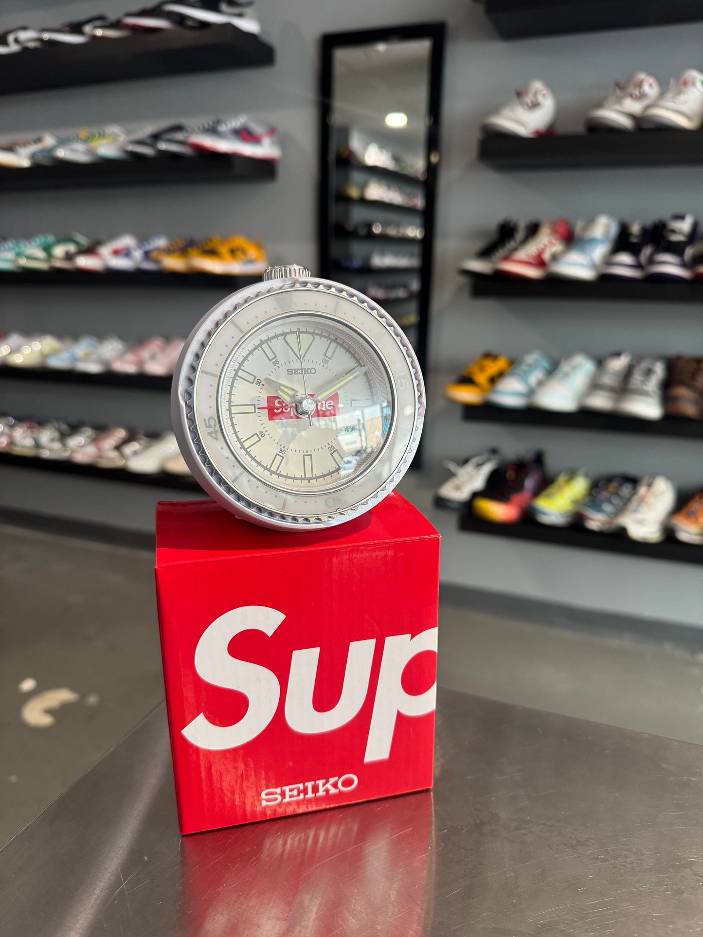Supreme Seiko Mai Alarm Clock White
