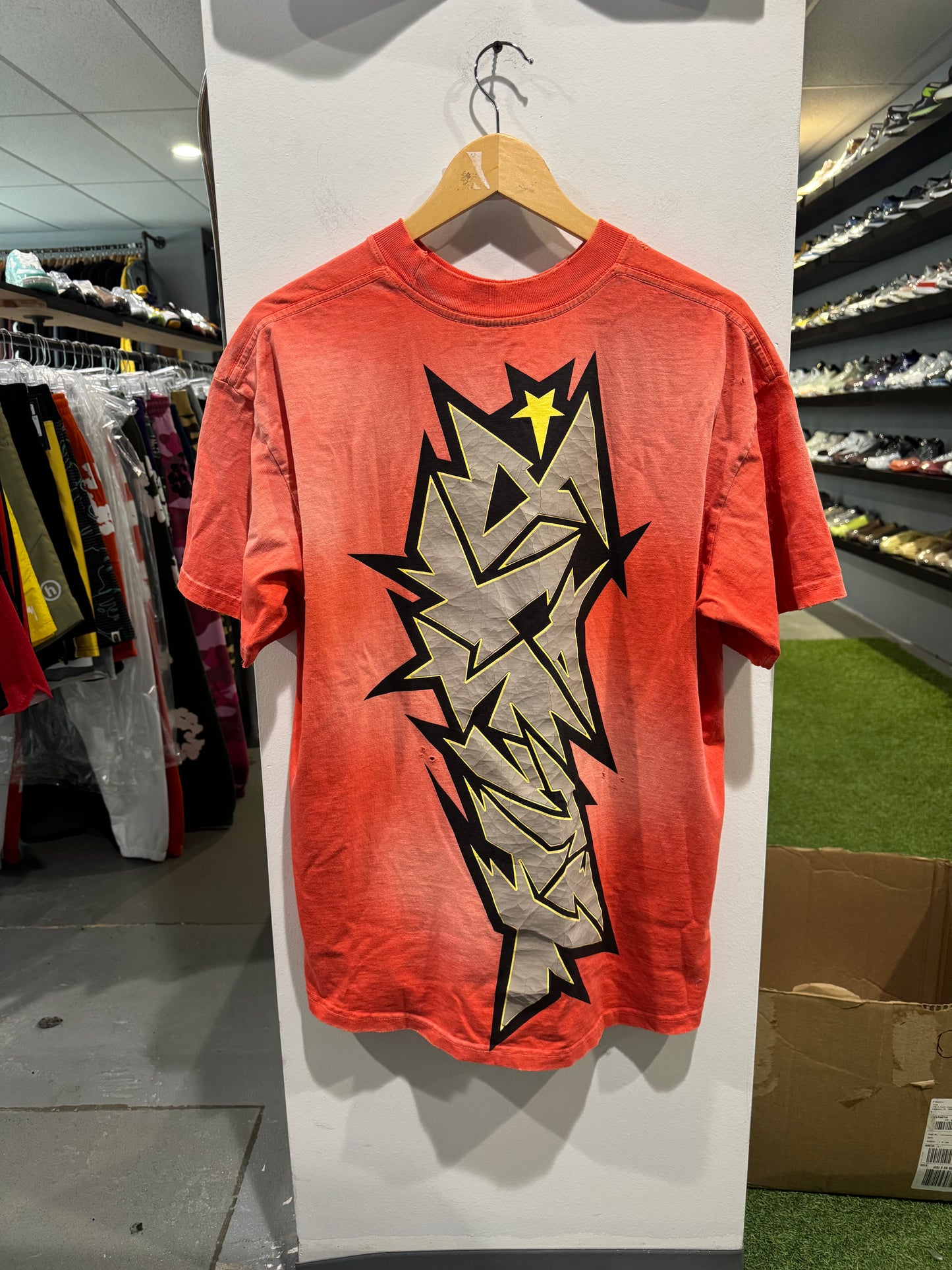Hellstar Crack Print Tee Red