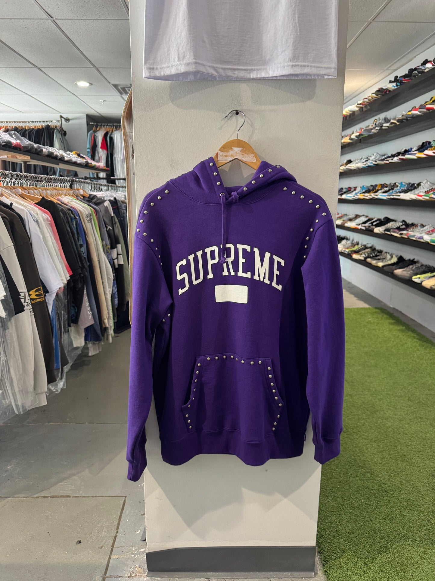 Supreme Studded Hoodie Purple (M)