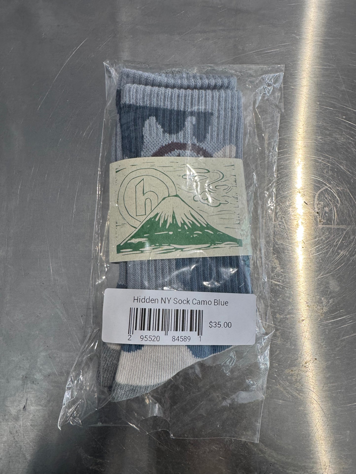 Hidden NY Sock Camo Blue
