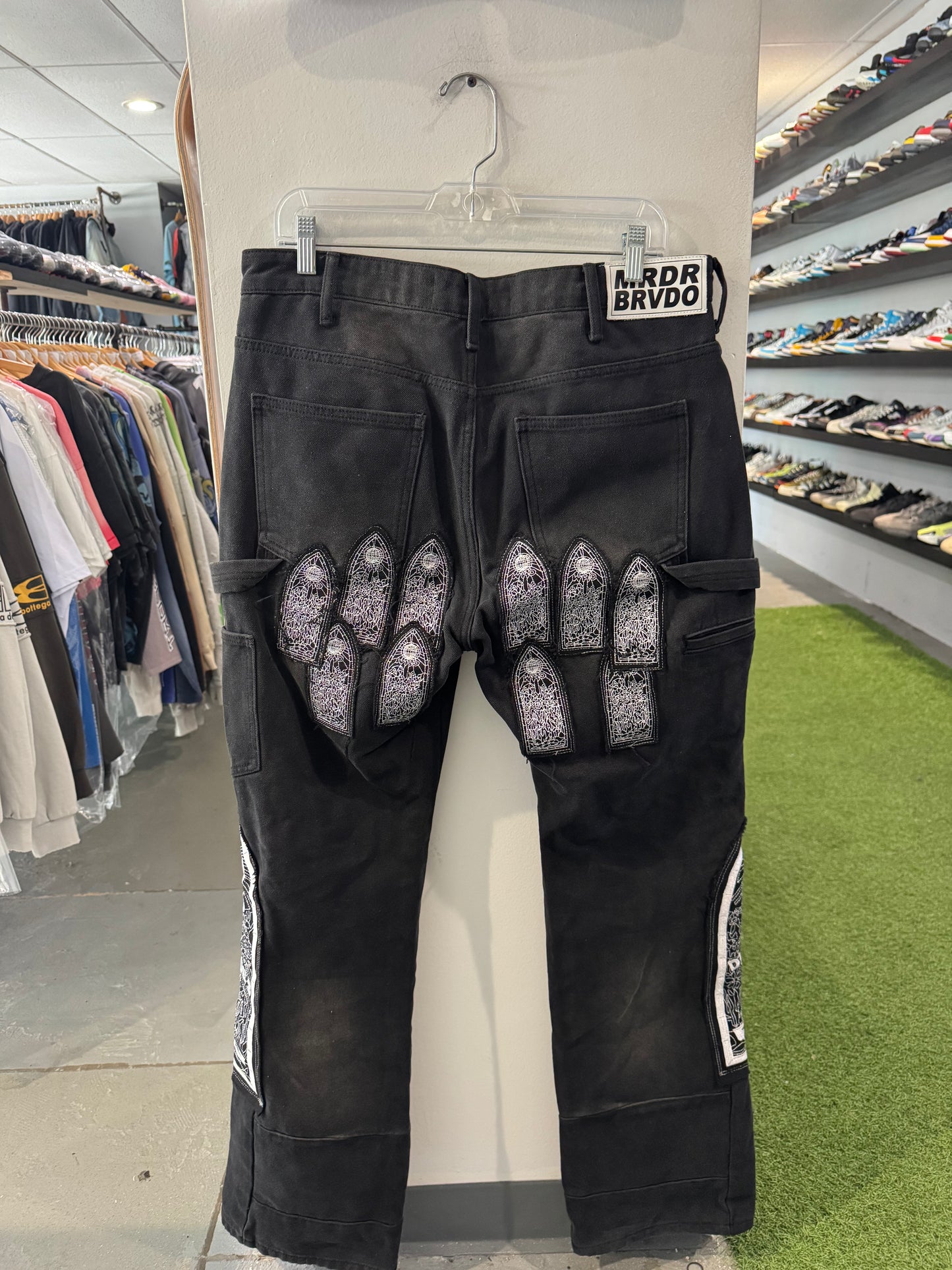 Who Decides War Arch Patch Jeans Black (34)