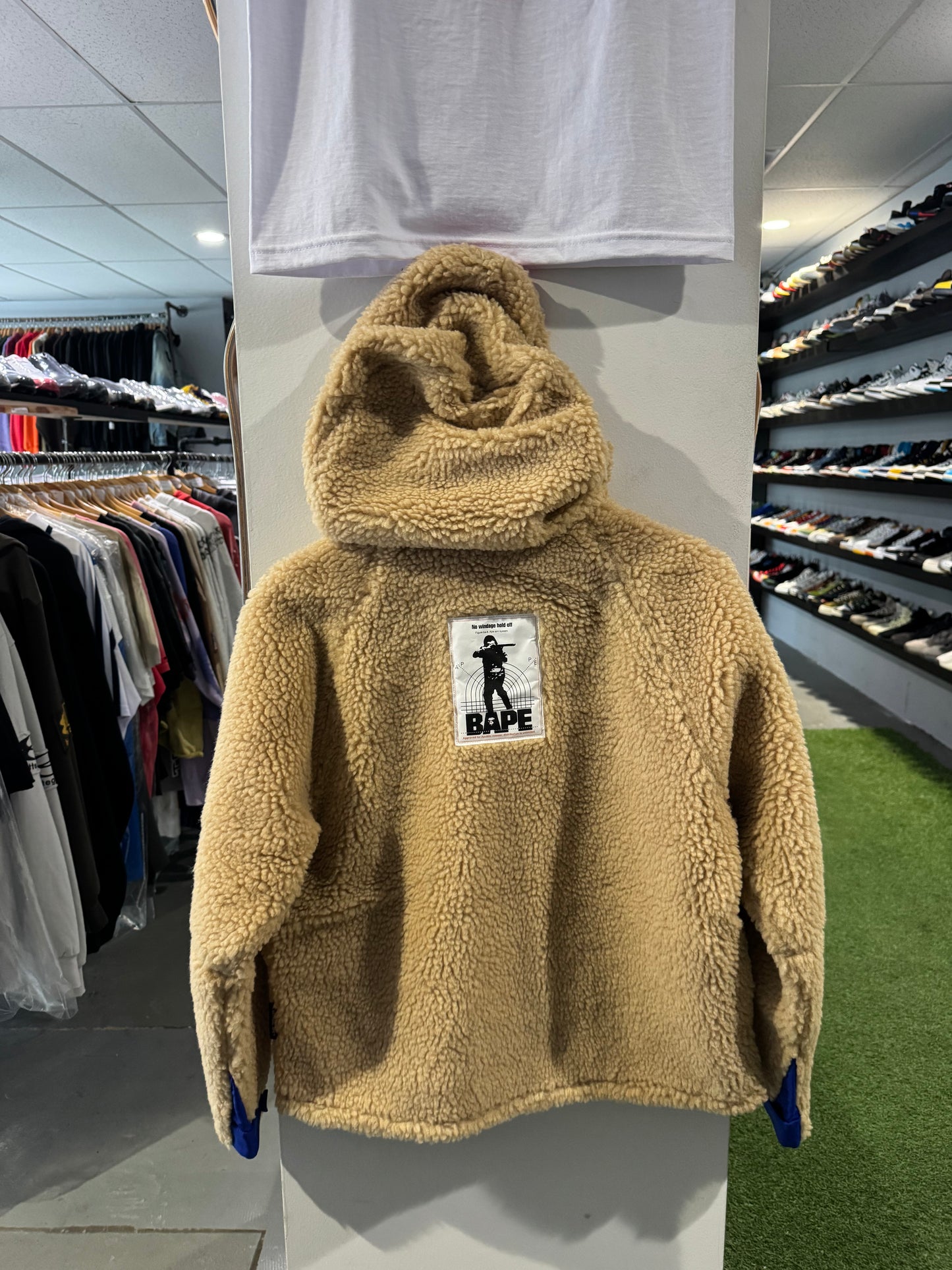 Bape Boa Fleece Jacket Beige