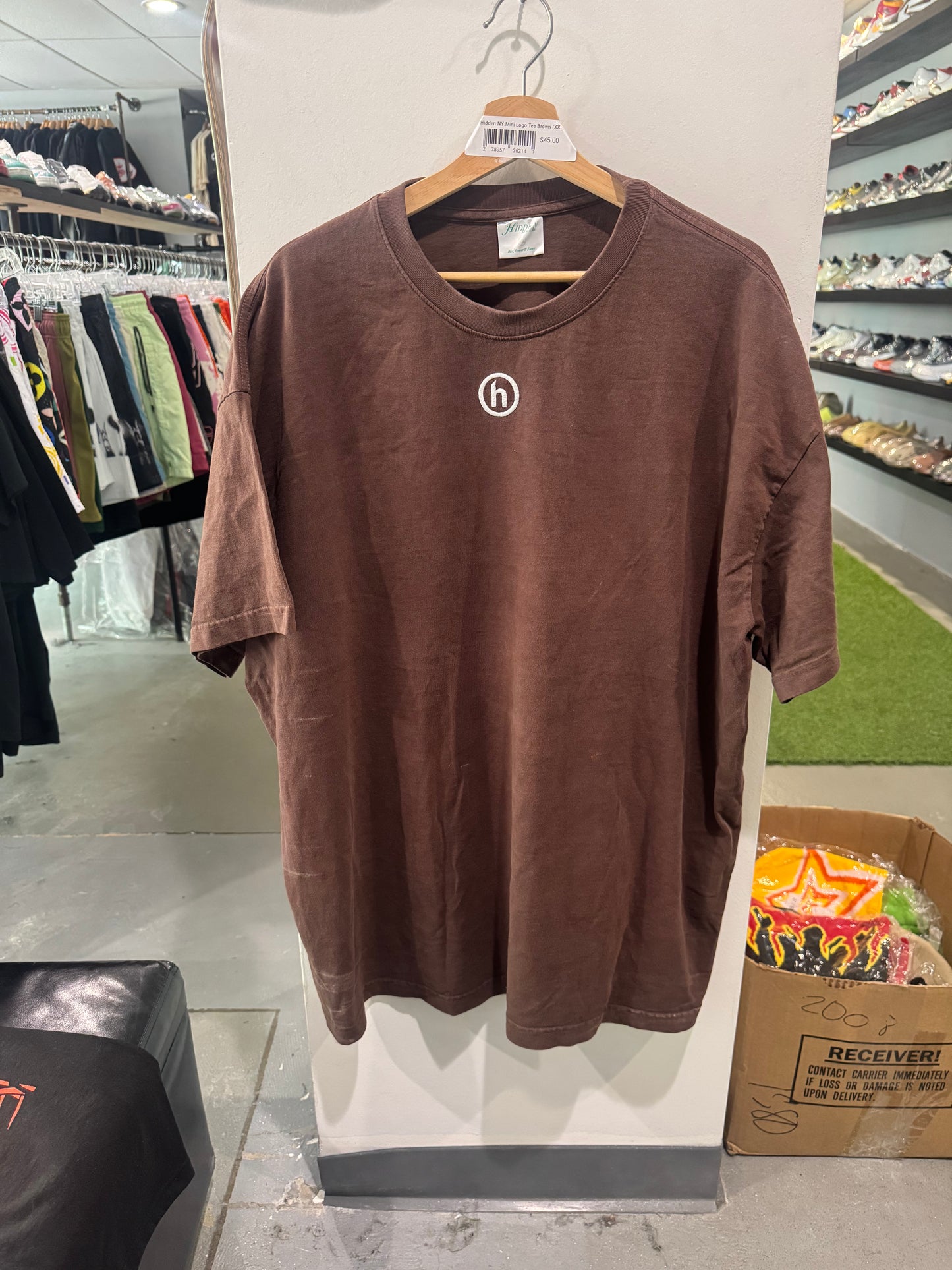 Hidden NY Mini Logo Tee Brown (XXL)