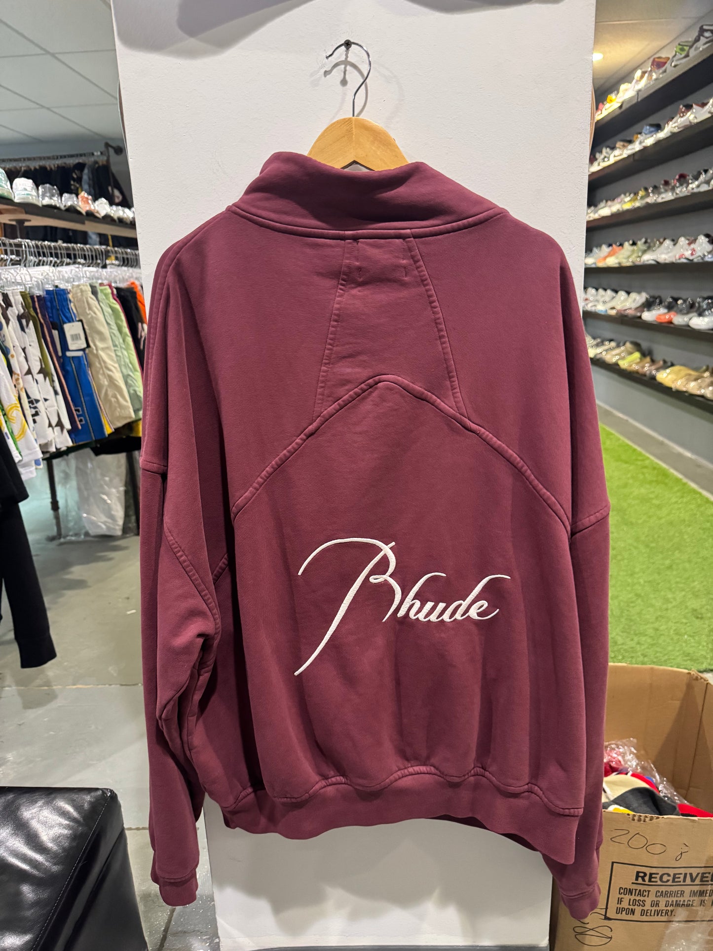 Rhude Quarter Zip Up Sweater
