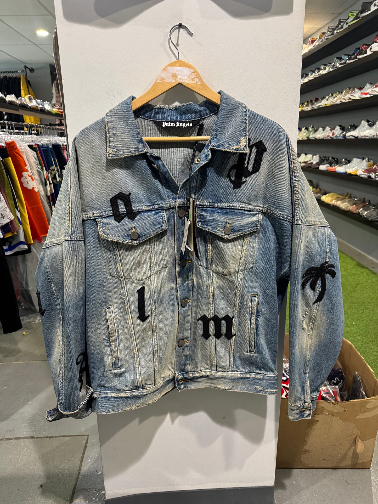 Palm Angels Logo Patch Denim Jacket
