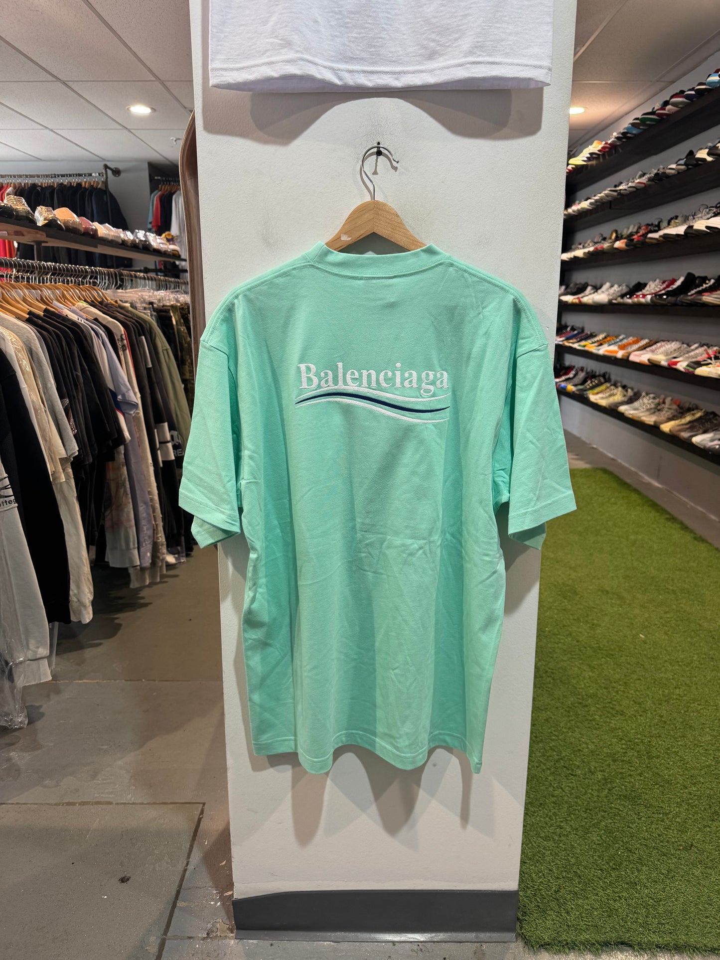 Balenciaga Political Tee Teal
