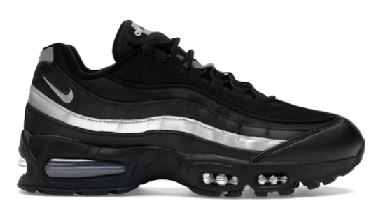 Air Max 95 Big Bubble Black White Metallic Silver