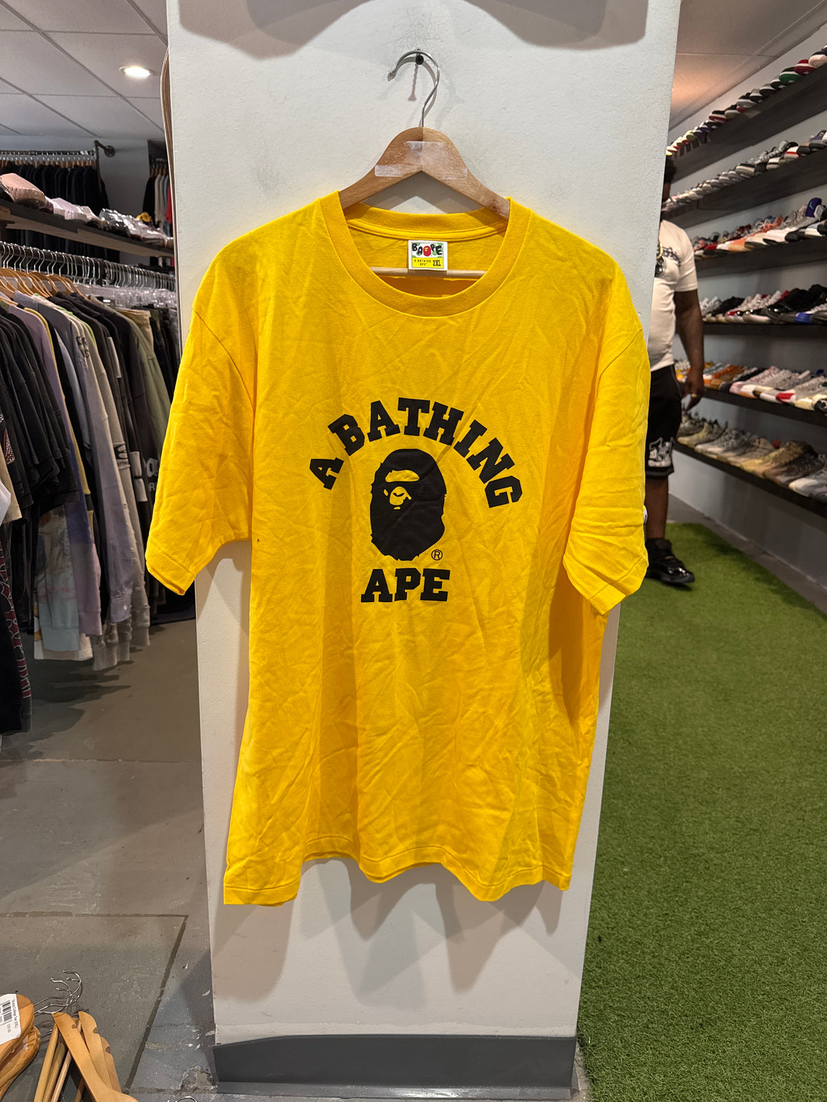 Bape College Logo Tee Yellow (XXL)