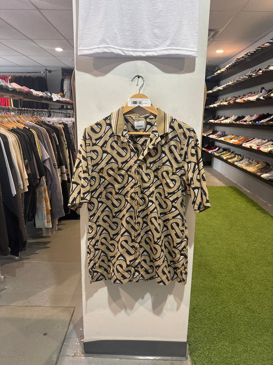 Burberry Monogram Button Up Shirt (S)