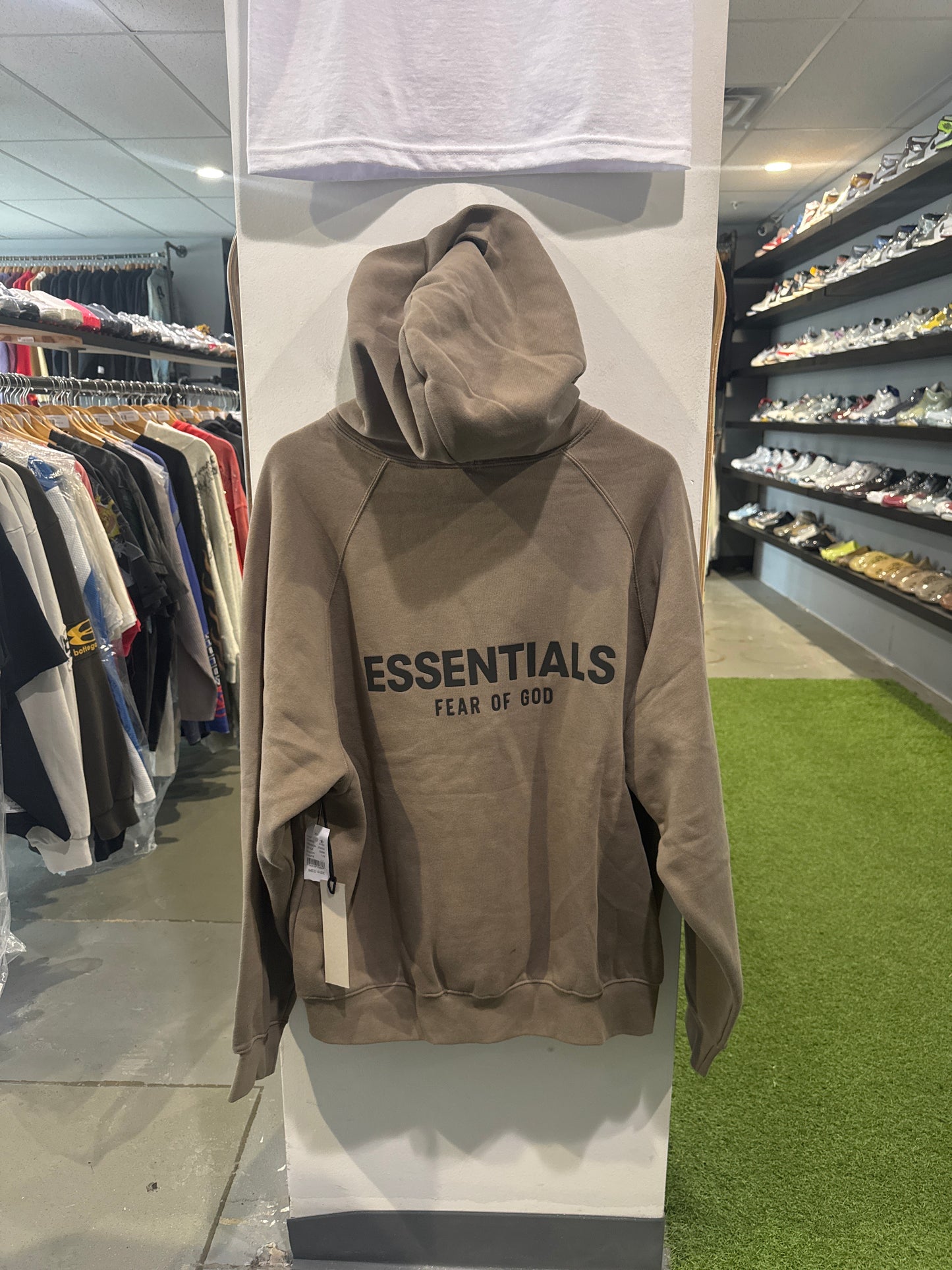 Essentials Back Logo Hoodie Taupe
