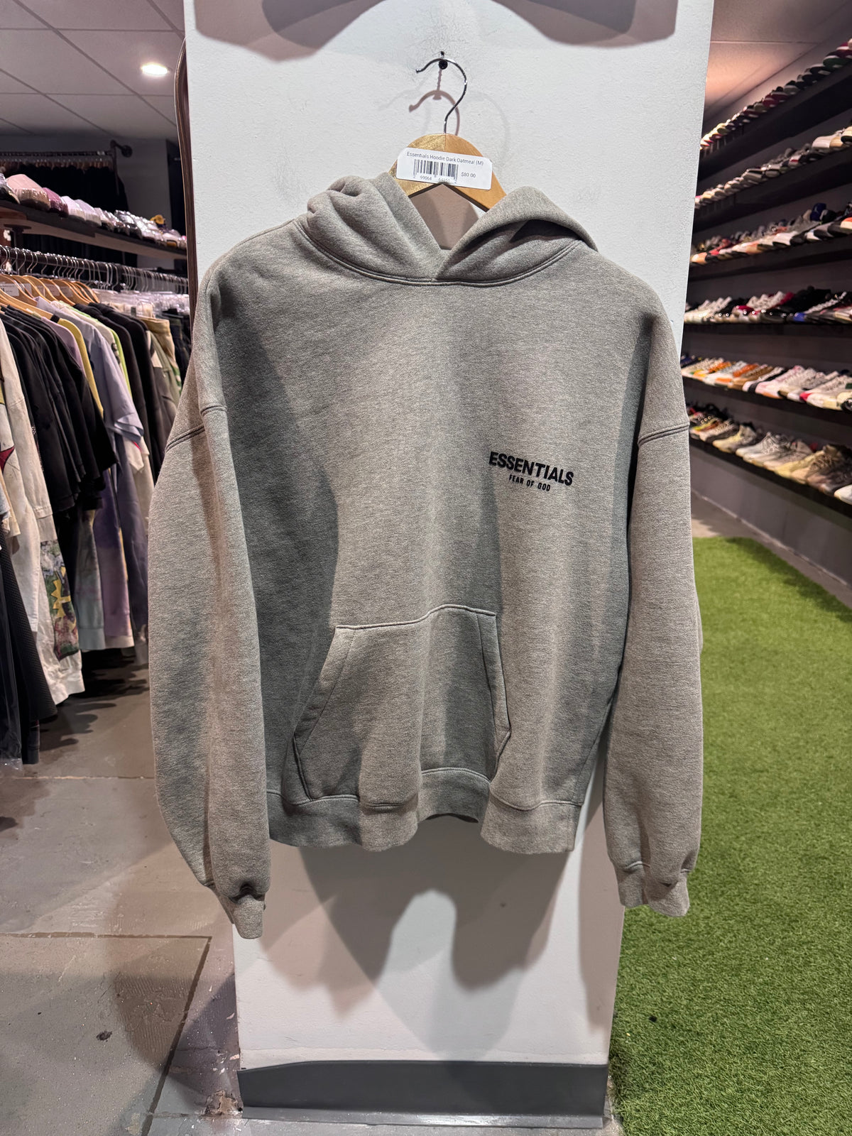 Essentials Hoodie Dark Oatmeal (M)