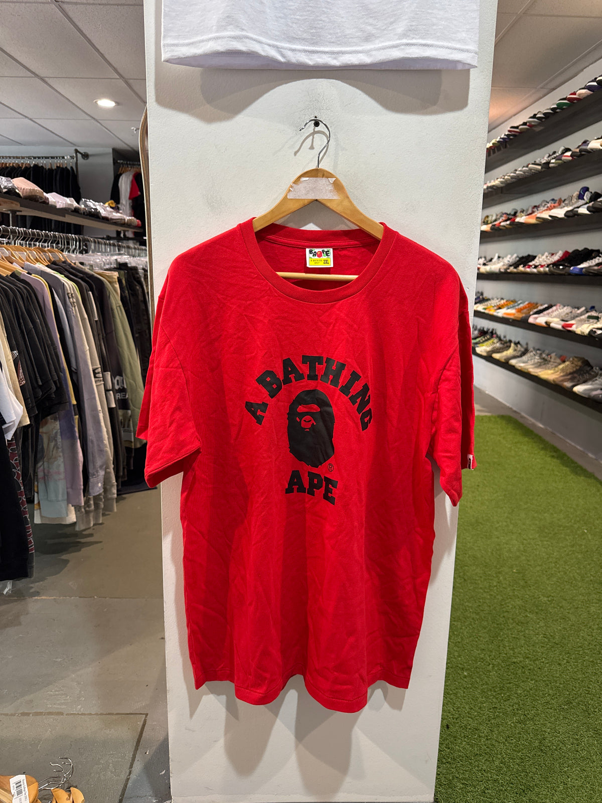 Bape College Logo Tee Red (XXL)