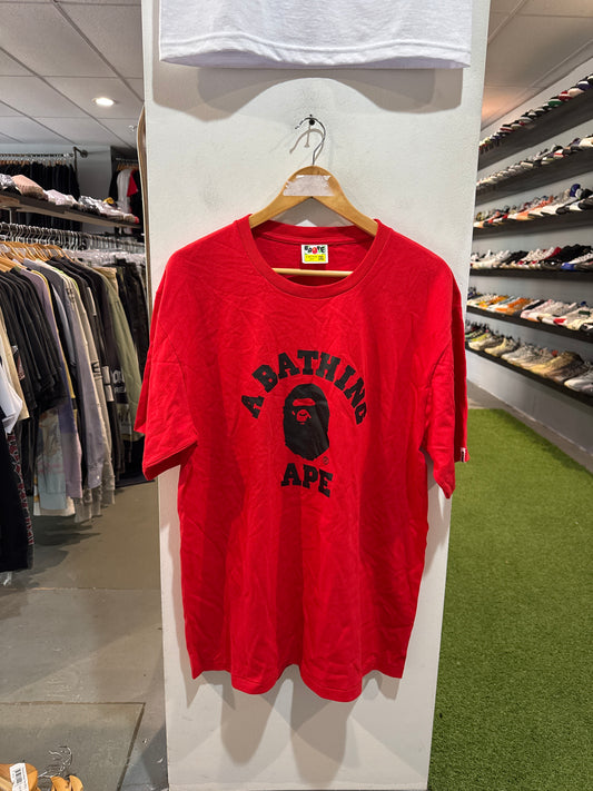 Bape College Logo Tee Red (XXL)