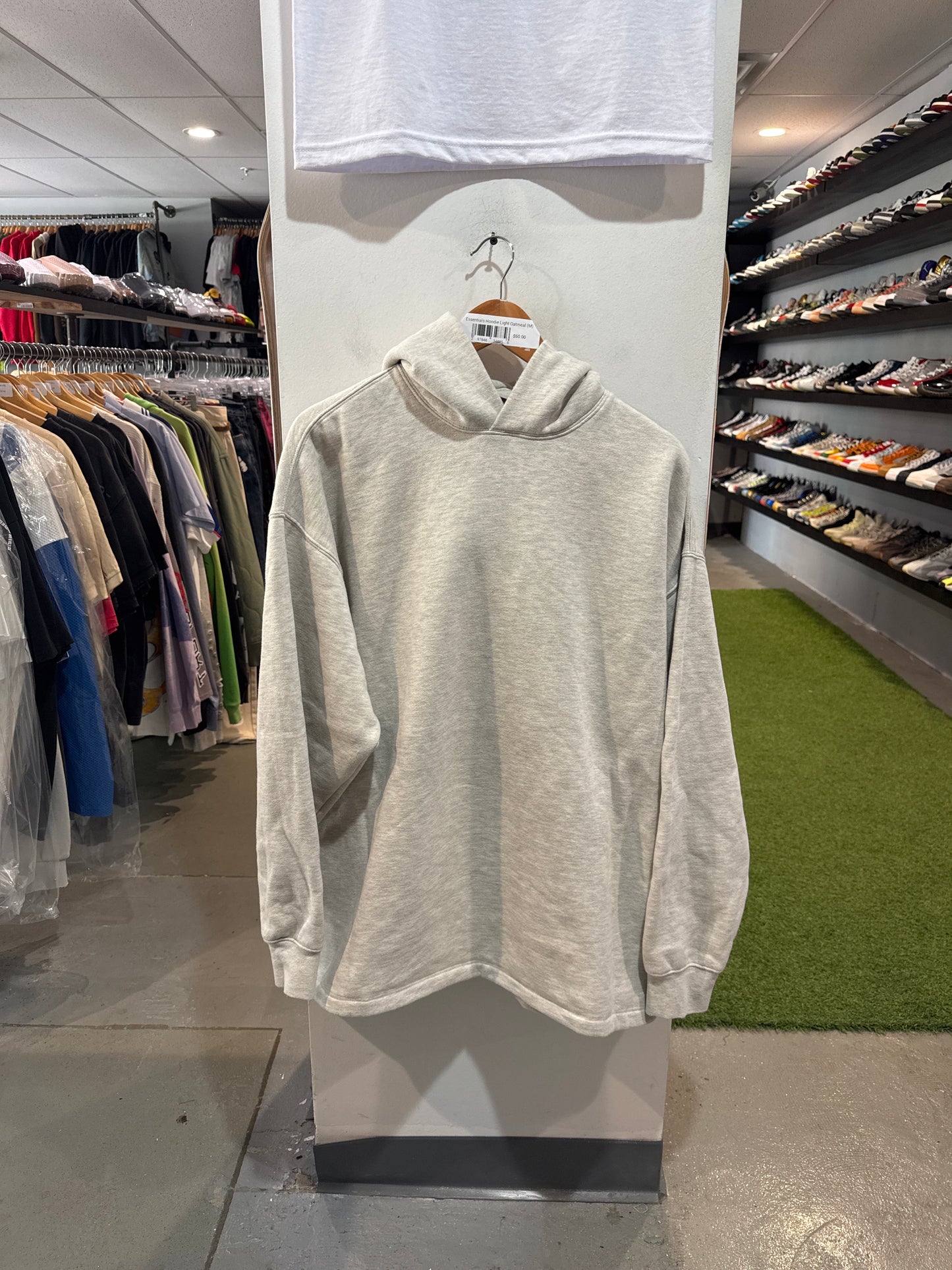 Essentials Pocketless Hoodie Light Oatmeal (M)