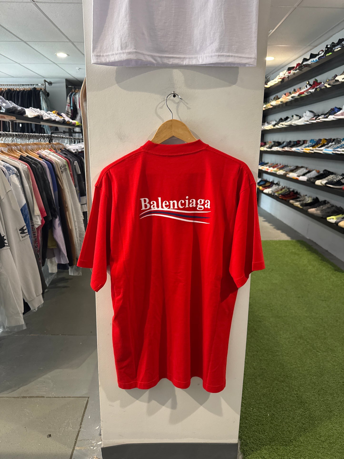 Balenciaga Campaign Logo Tee Red