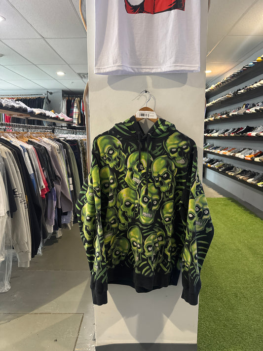 Supreme x Liquid Blue Skull Pile Hoodie (M)