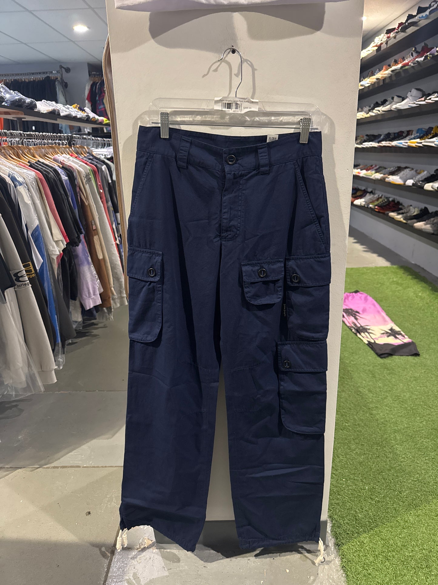 Palm Angels Cargo Pants Navy