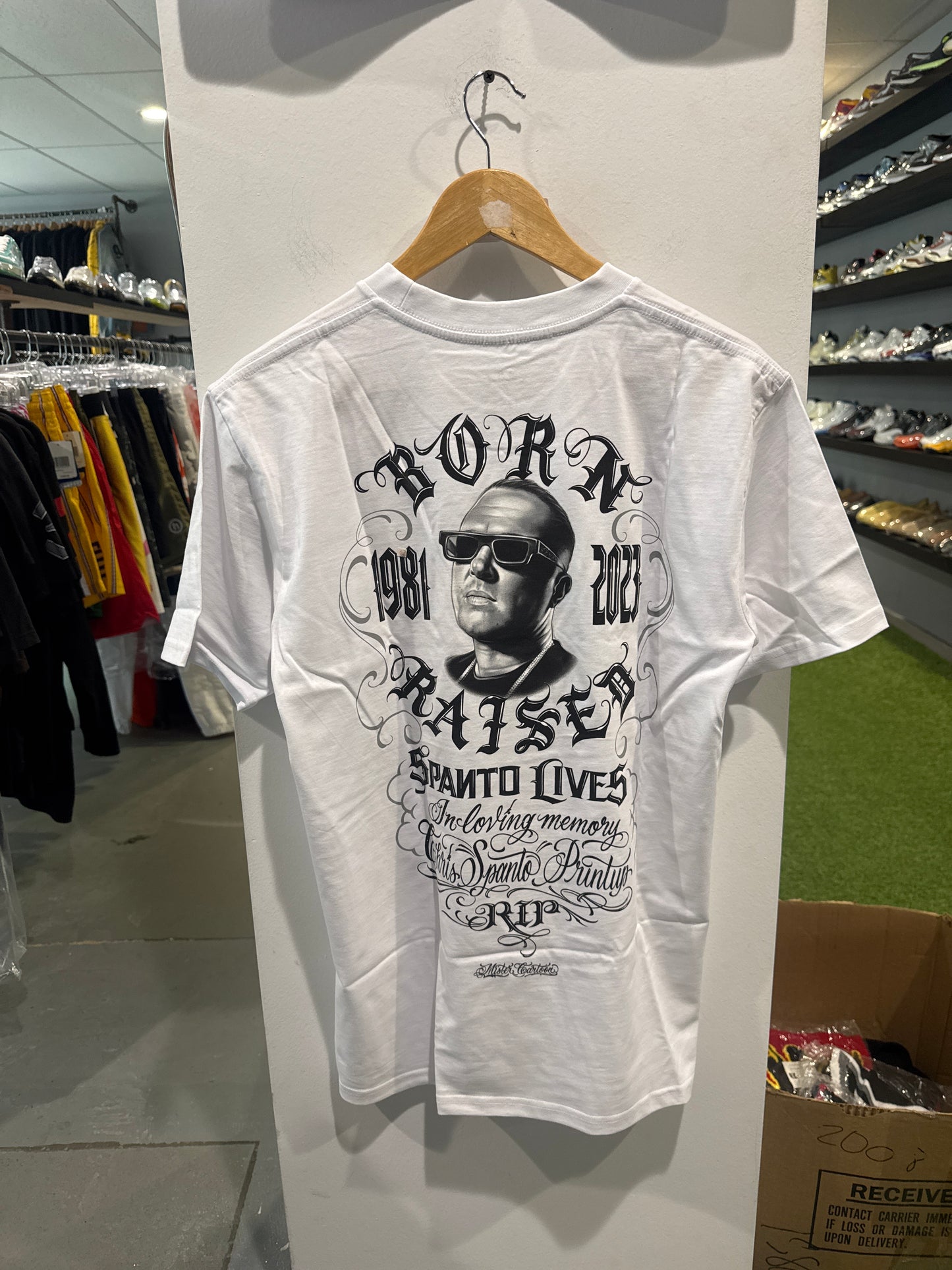 Born x Raised Spanto Lives Tee White