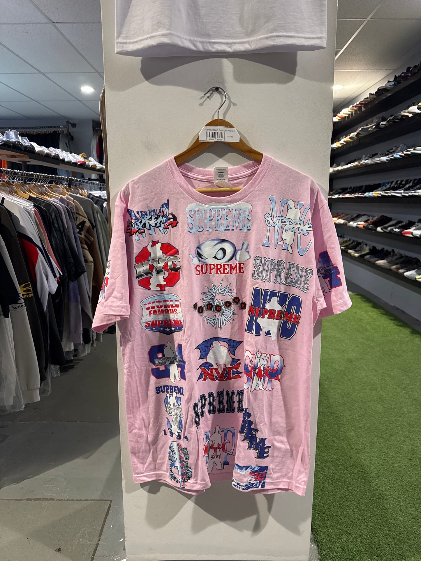 Supreme Flash Tee Light Pink (L)