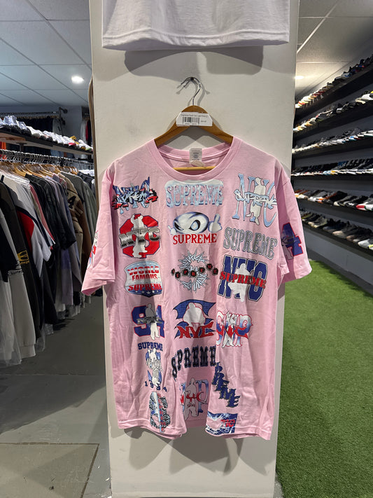 Supreme Flash Tee Light Pink (L)