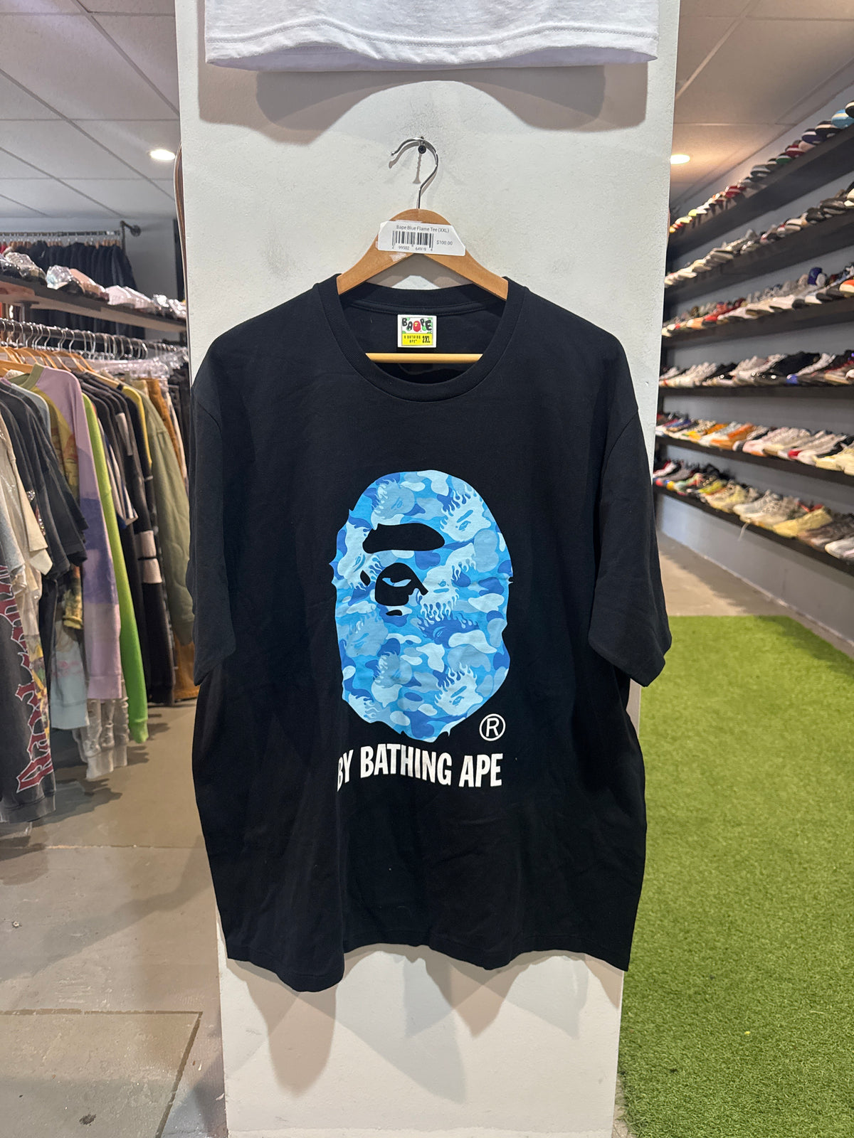 Bape Blue Flame Tee (XXL)