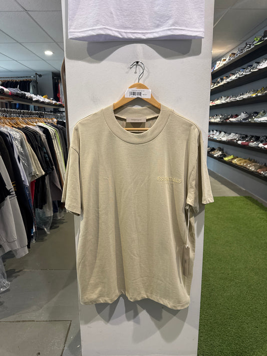 Essentials Front Logo Tee Tan