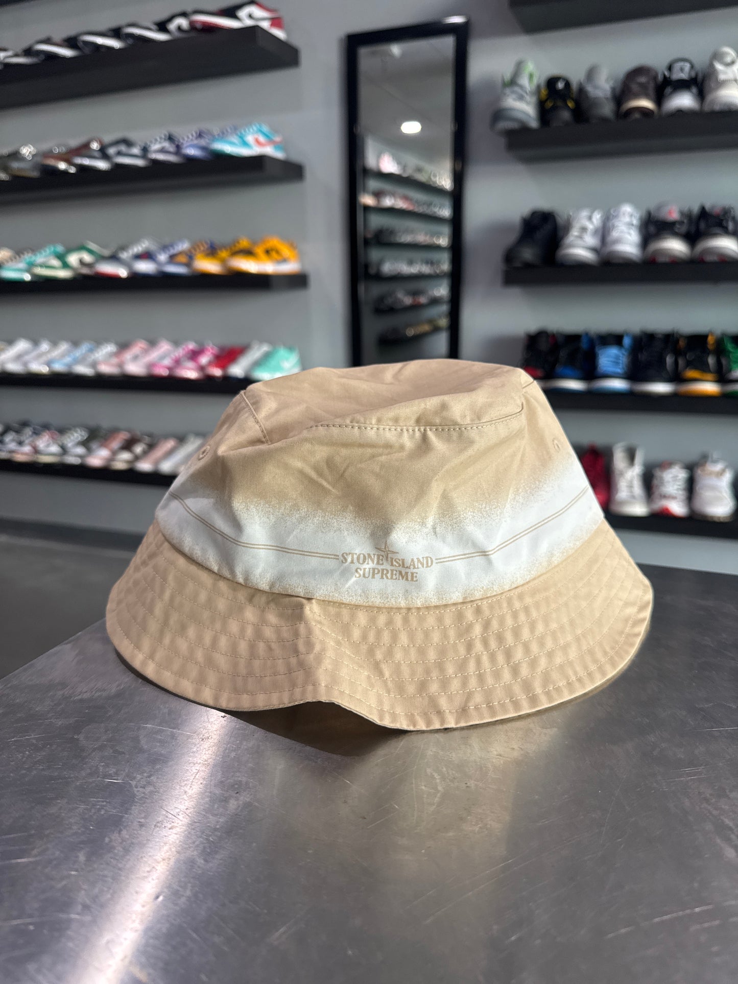 Supreme Stone Island Stripe Crusher Tan
