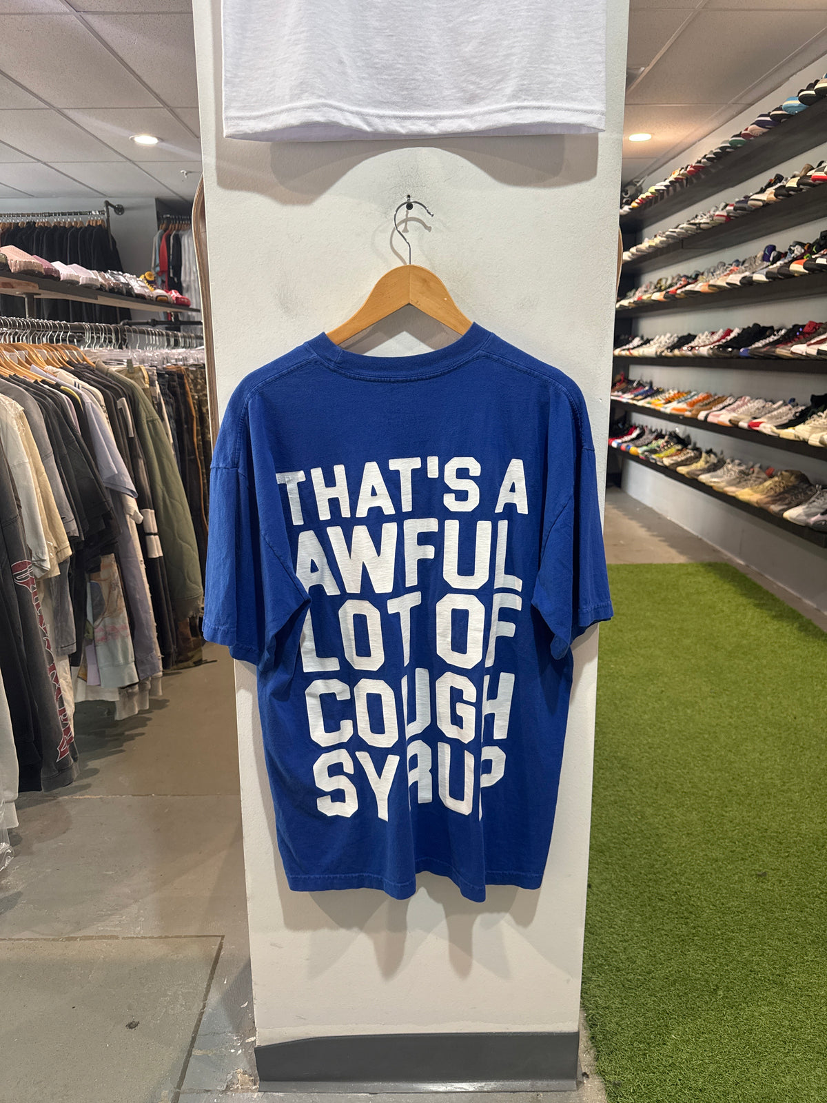 Awful Lot Of Cough Syrup Tee Blue (L)
