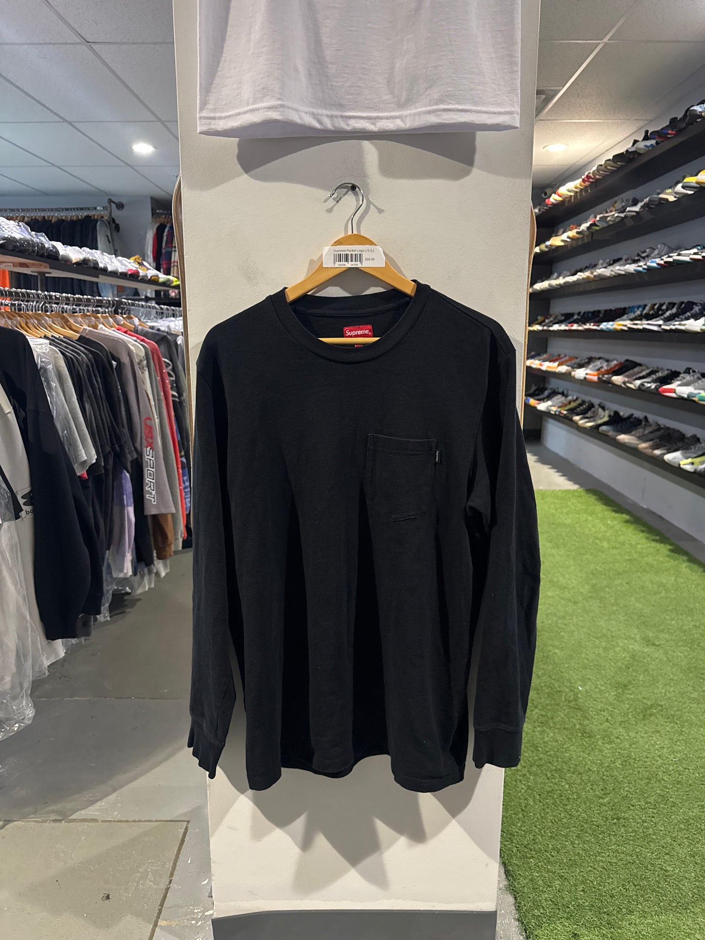 Supreme Pocket Logo L/S (L)