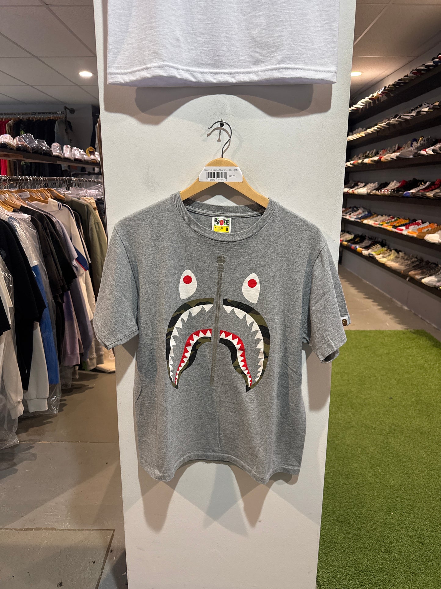 Bape 1st Camo Shark Tee Grey (M)
