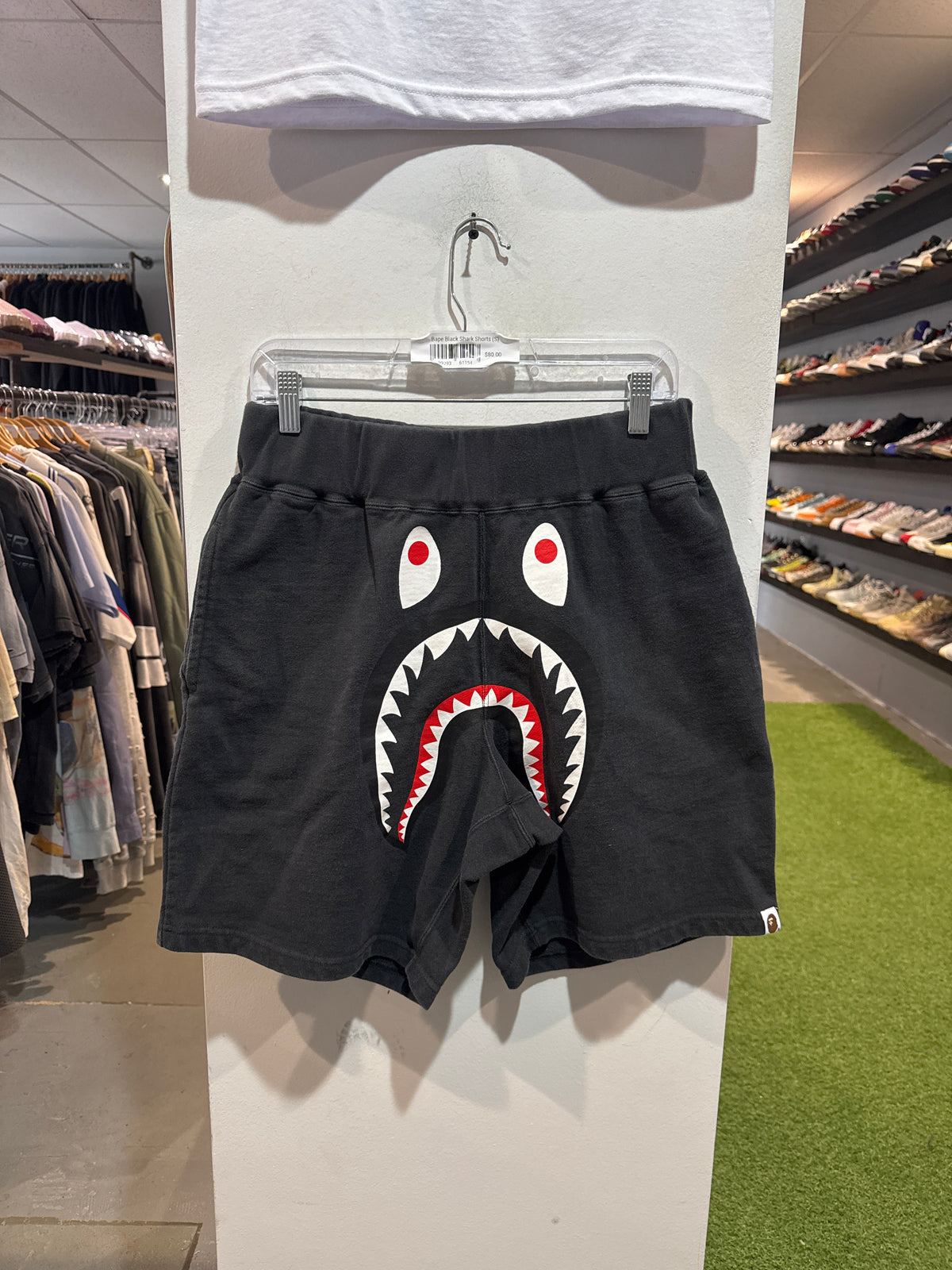 Bape Black Shark Shorts (S)