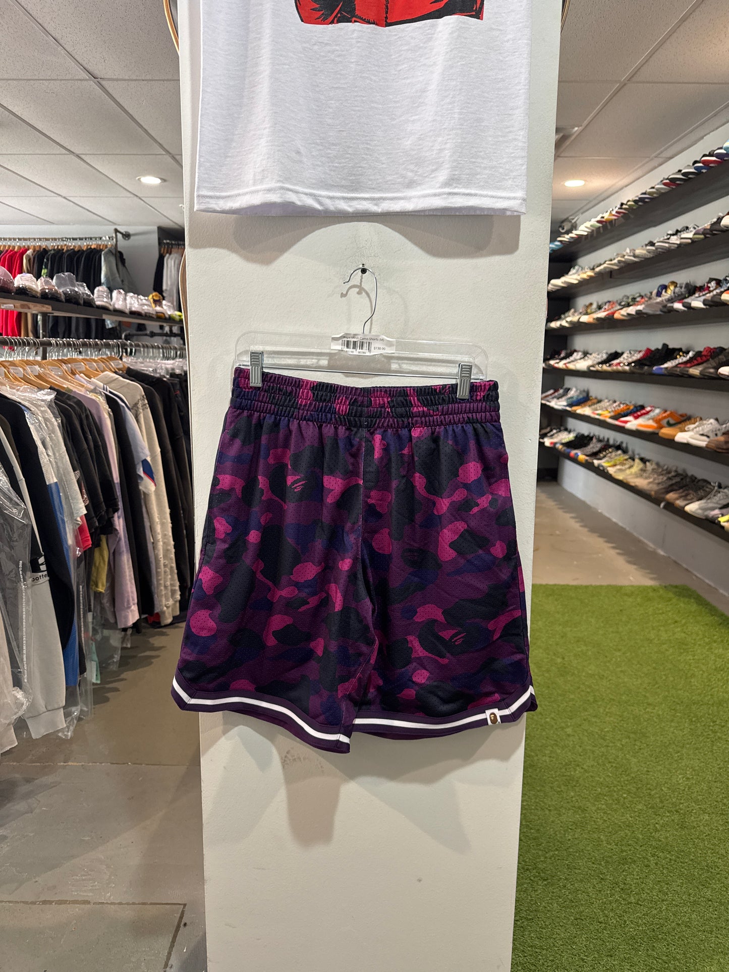 Bape Mesh Purple Camo Shorts (M)