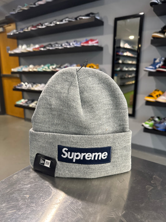 Supreme Box Logo Beanie Grey/Navy