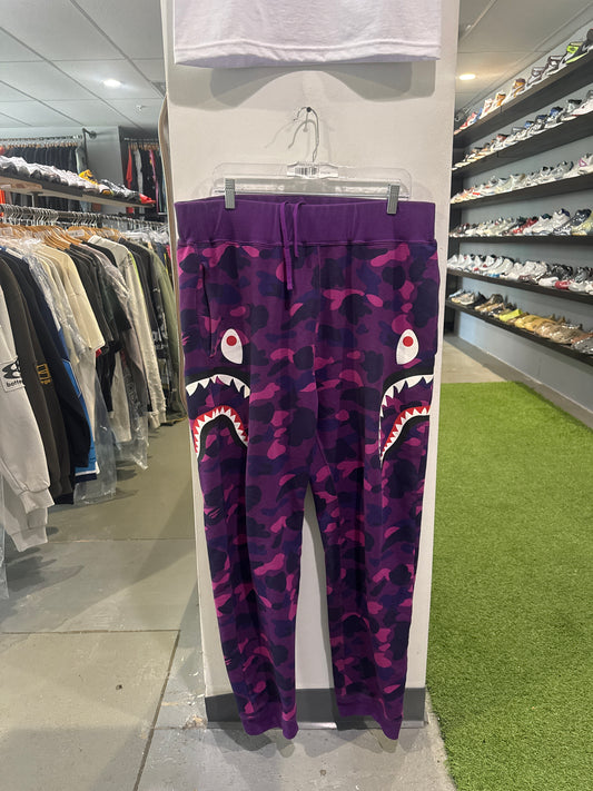 Bape Purple Camo Shark Sweatpants (XXL)