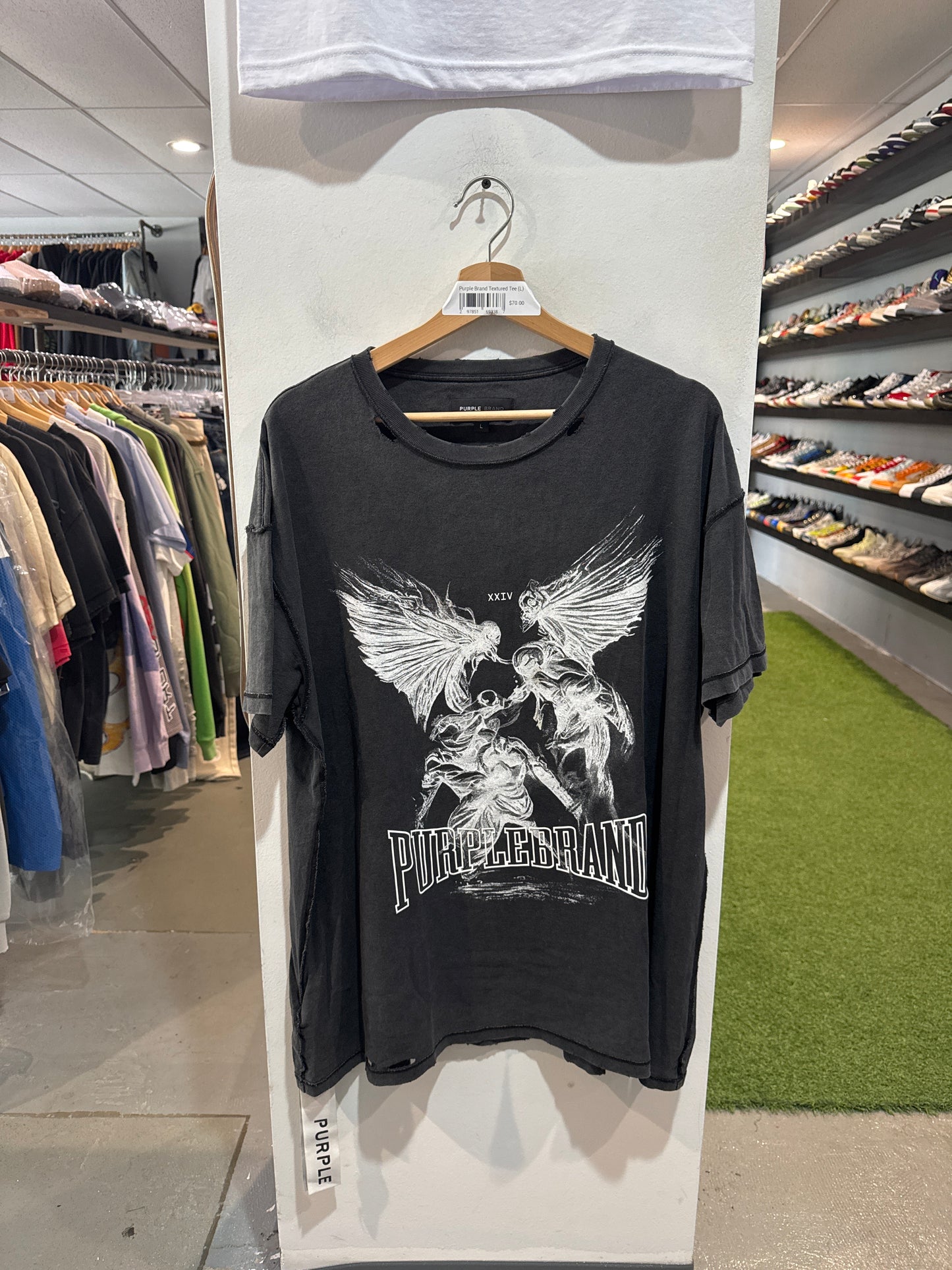 Purple Brand Textured Inside Out Tee (L)