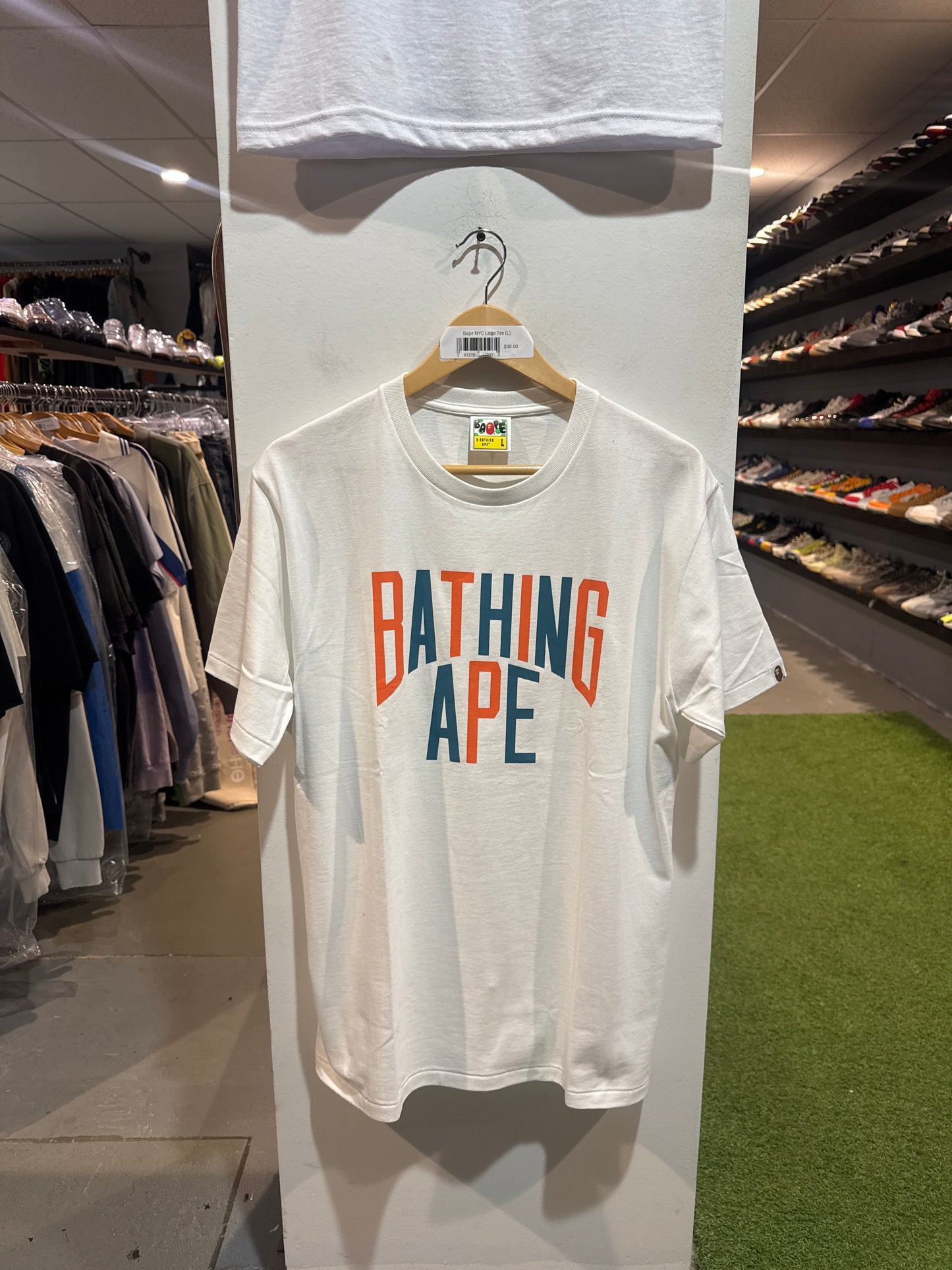 Bape NYC Logo Tee (L)